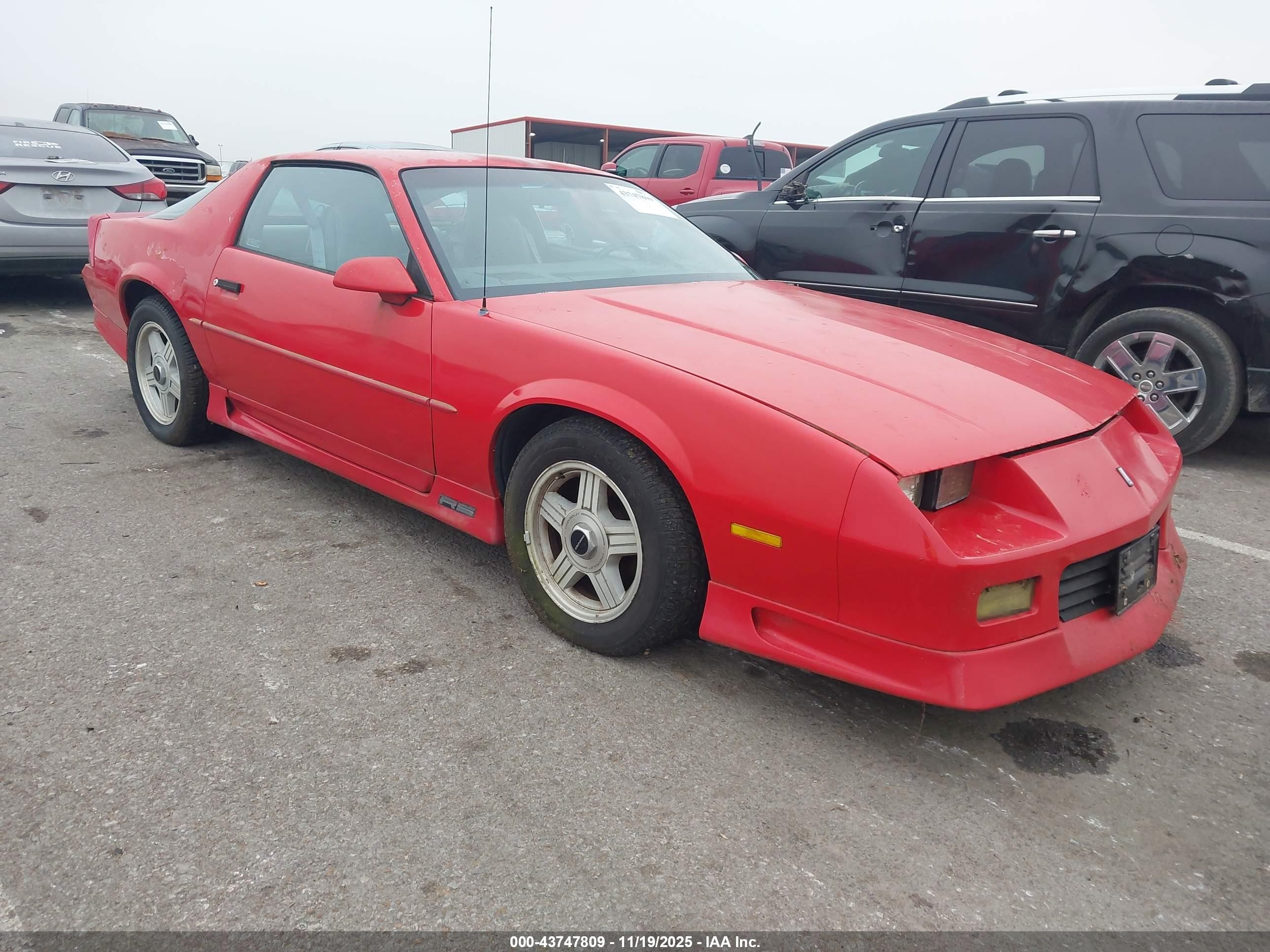 1992 Chevrolet Camaro Rs Red vin: 1G1FP23E8NL167309