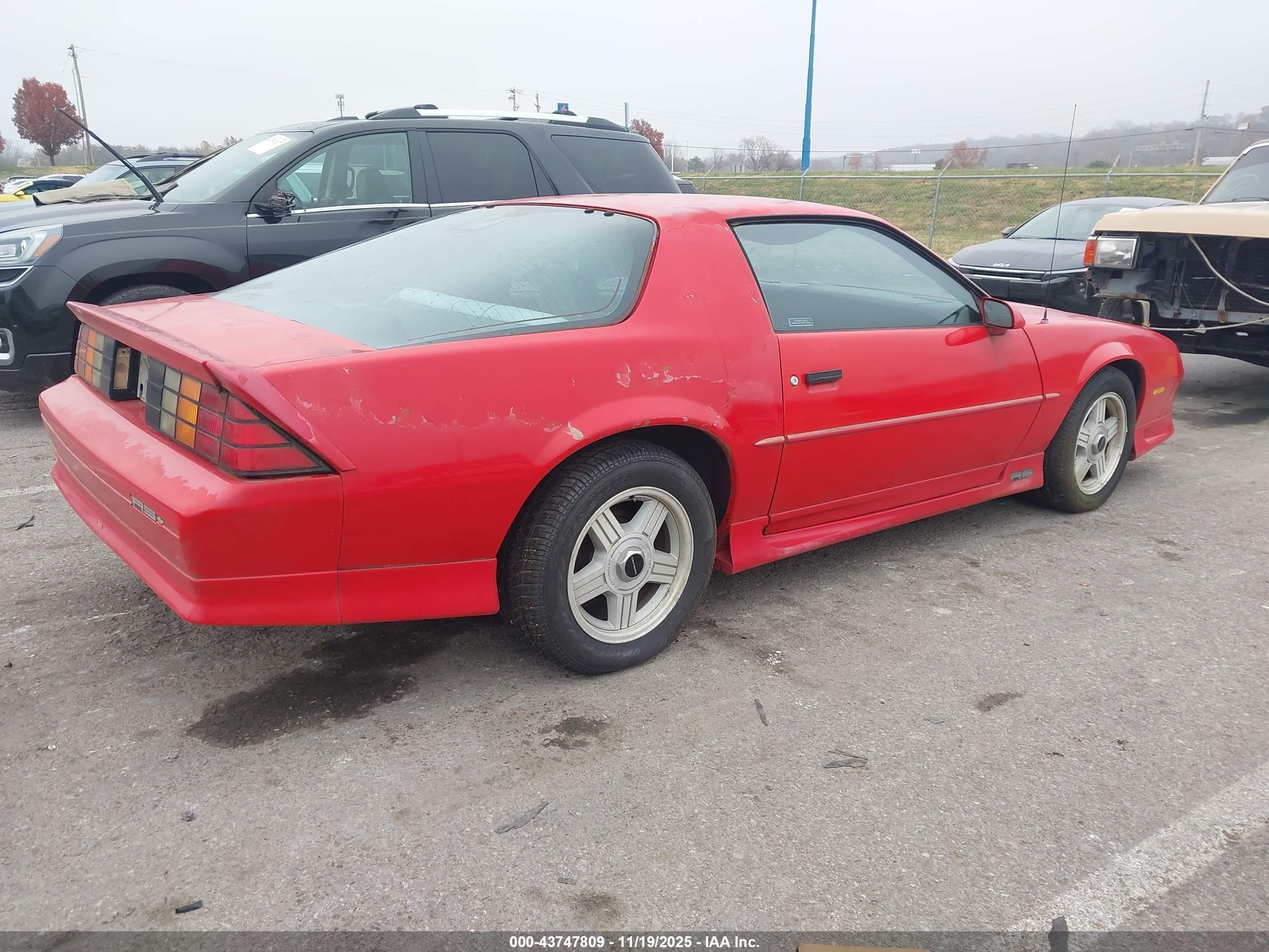 1992 Chevrolet Camaro Rs Red vin: 1G1FP23E8NL167309