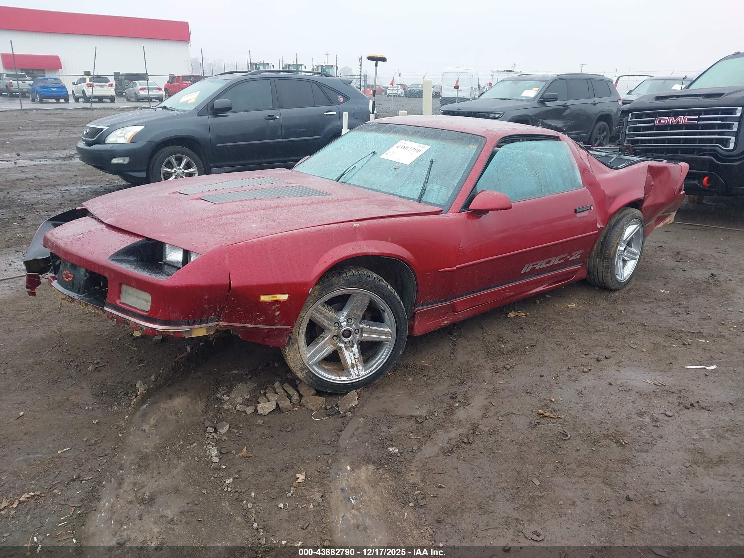 1991 Chevrolet Camaro Rs Red vin: 1G1FP23E9ML103150