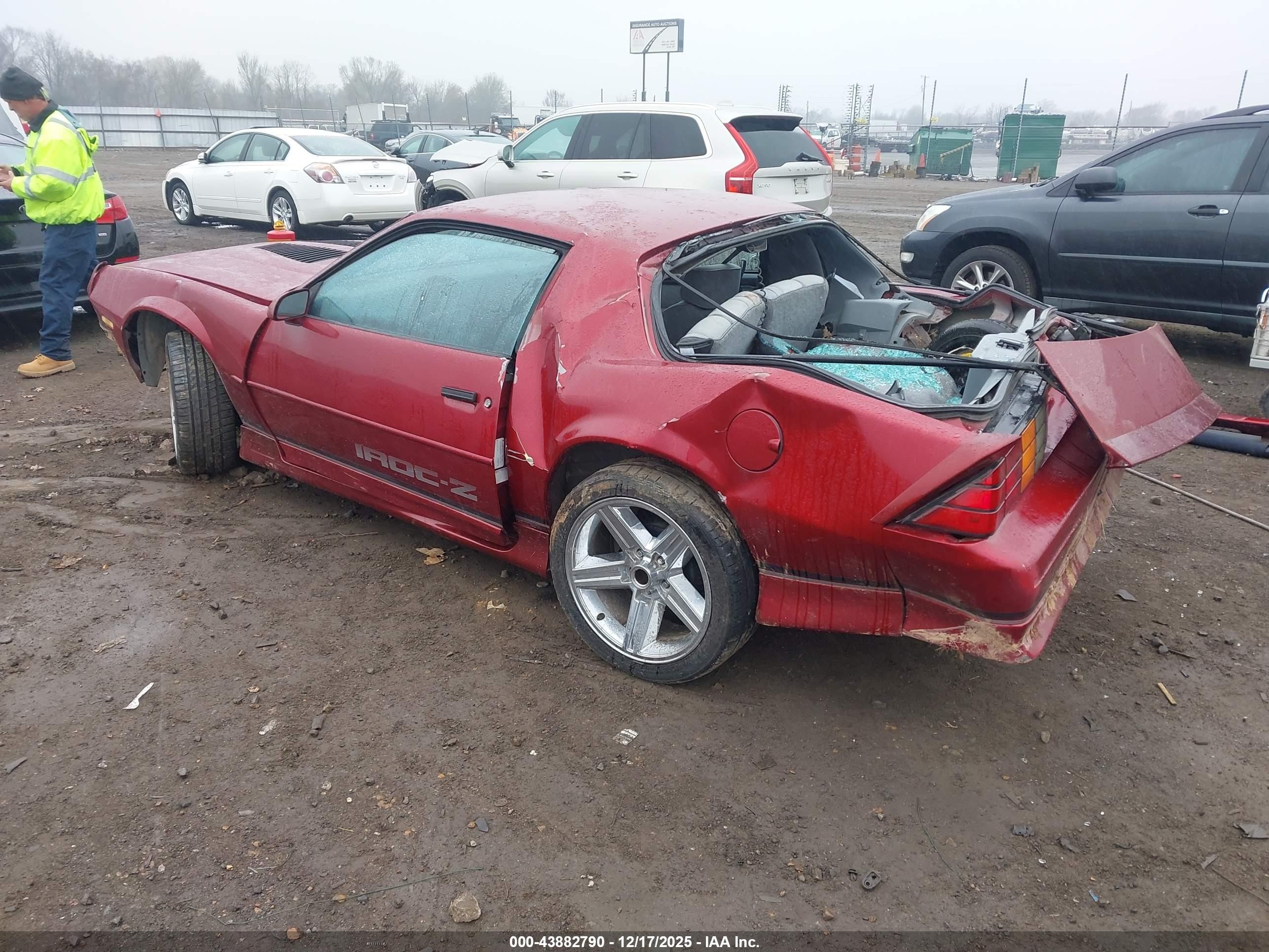 1991 Chevrolet Camaro Rs Red vin: 1G1FP23E9ML103150