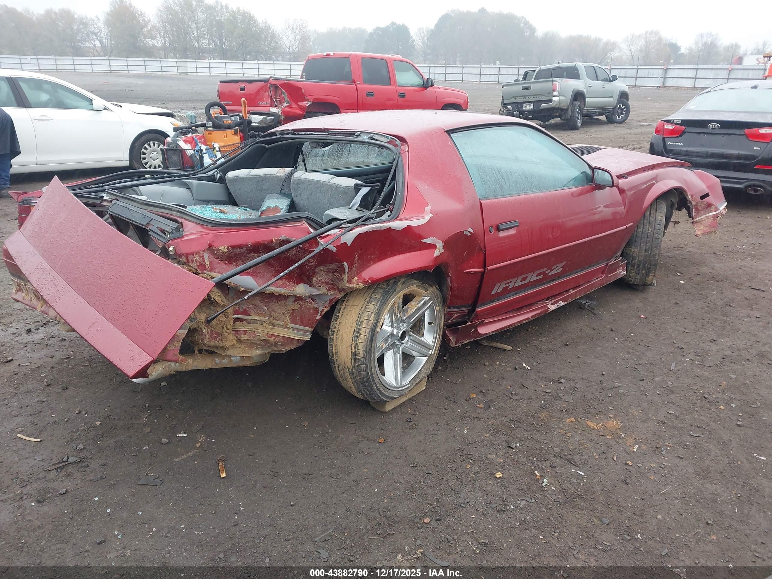 1991 Chevrolet Camaro Rs Red vin: 1G1FP23E9ML103150