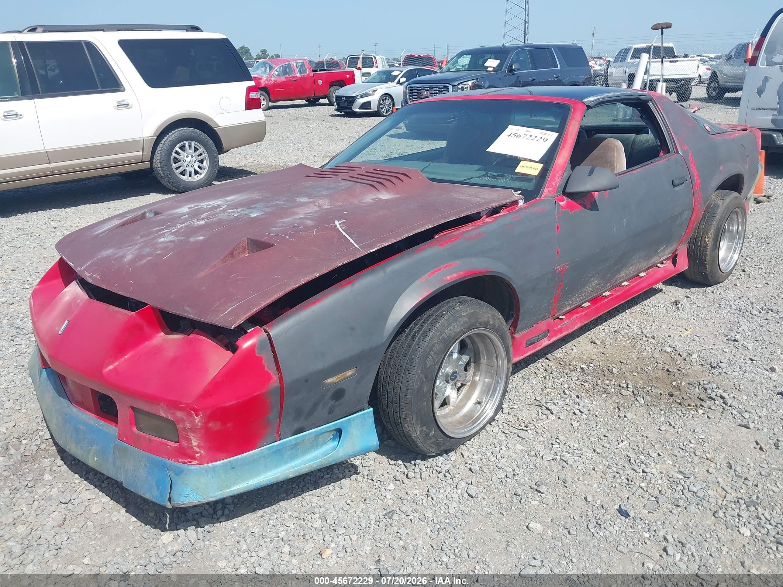1991 Chevrolet Camaro Rs Red vin: 1G1FP23EXML103626