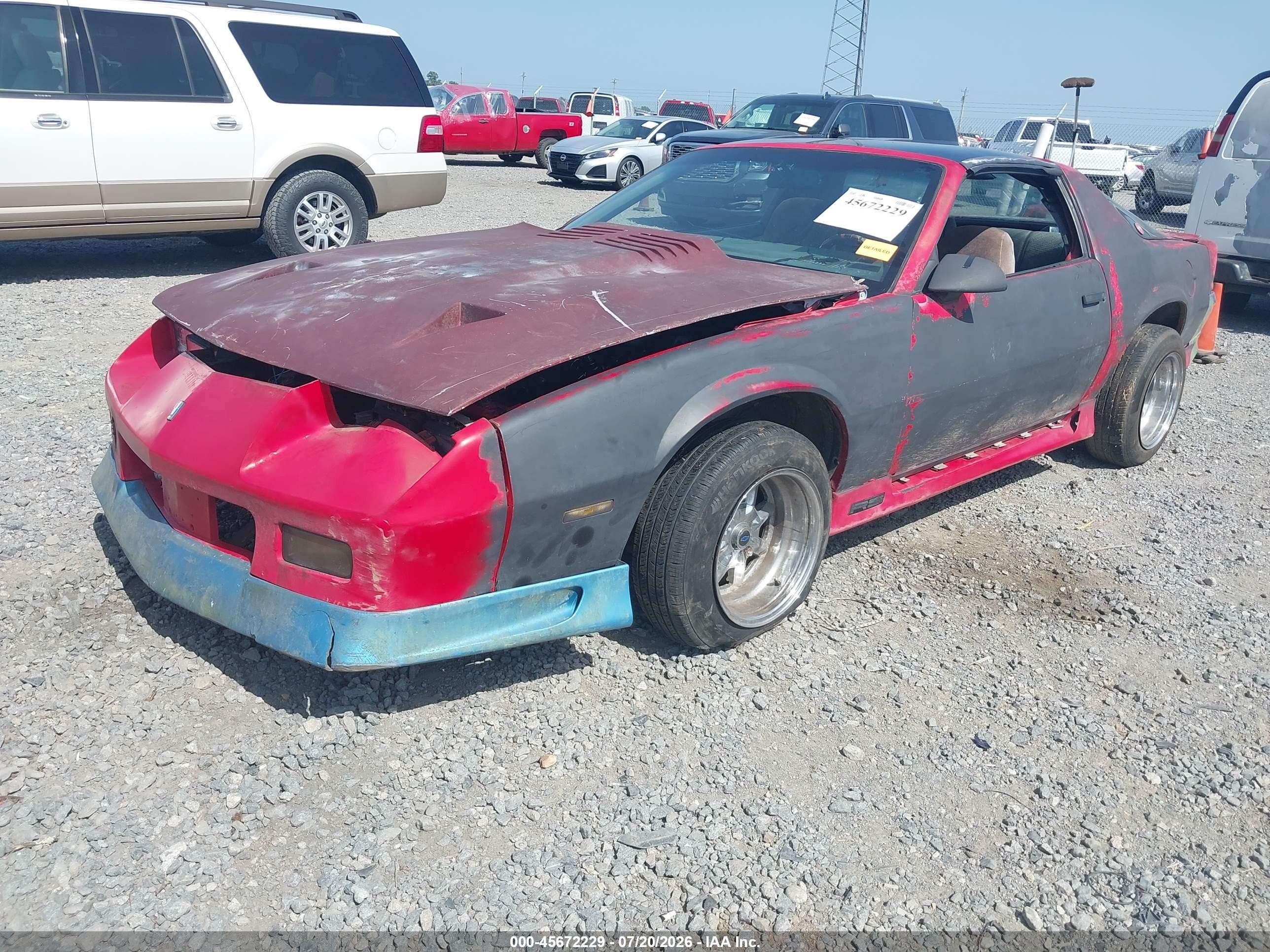 1991 Chevrolet Camaro Rs Red vin: 1G1FP23EXML103626