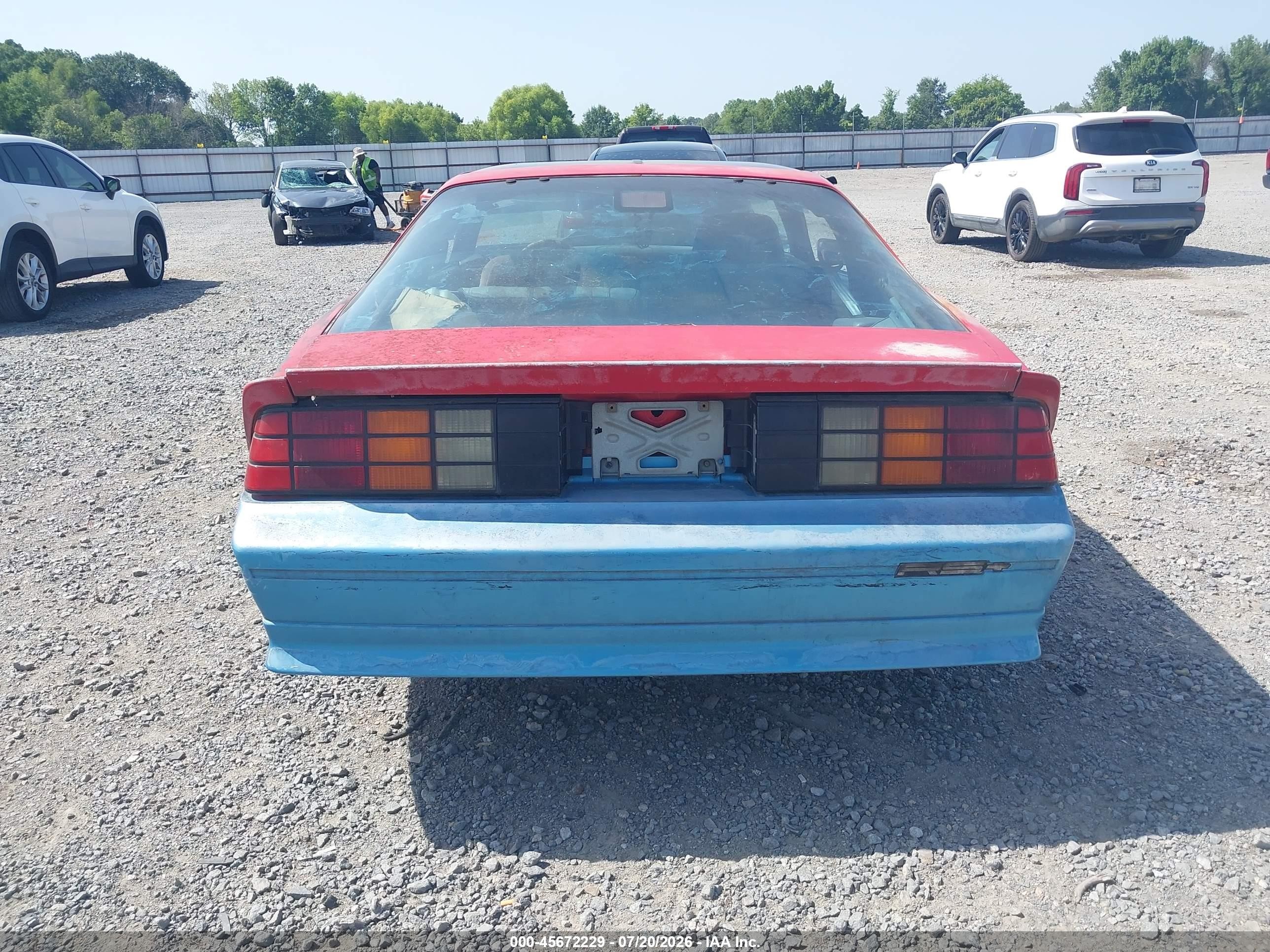 1991 Chevrolet Camaro Rs Red vin: 1G1FP23EXML103626