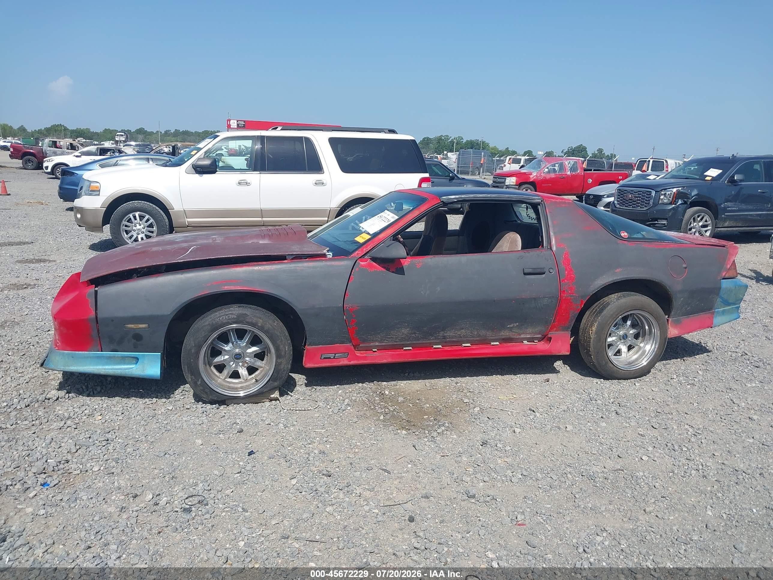 1991 Chevrolet Camaro Rs Red vin: 1G1FP23EXML103626