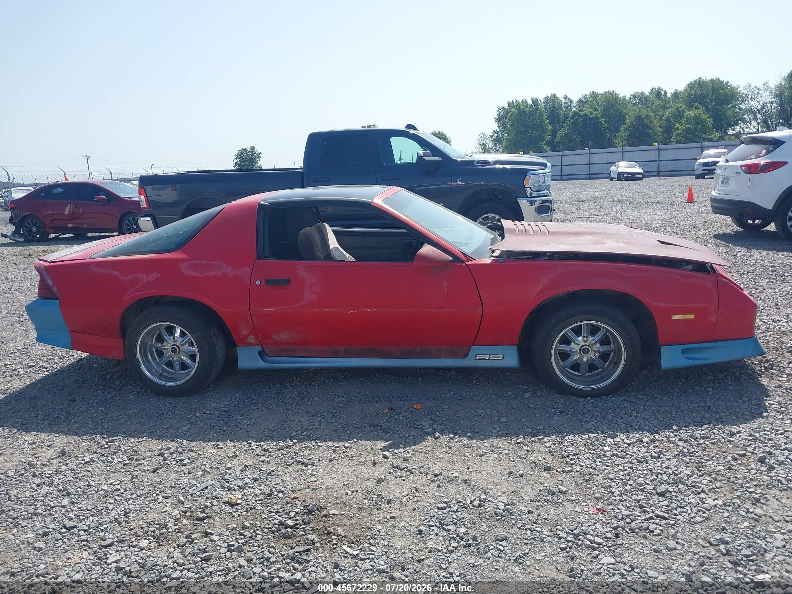 1991 Chevrolet Camaro Rs Red vin: 1G1FP23EXML103626