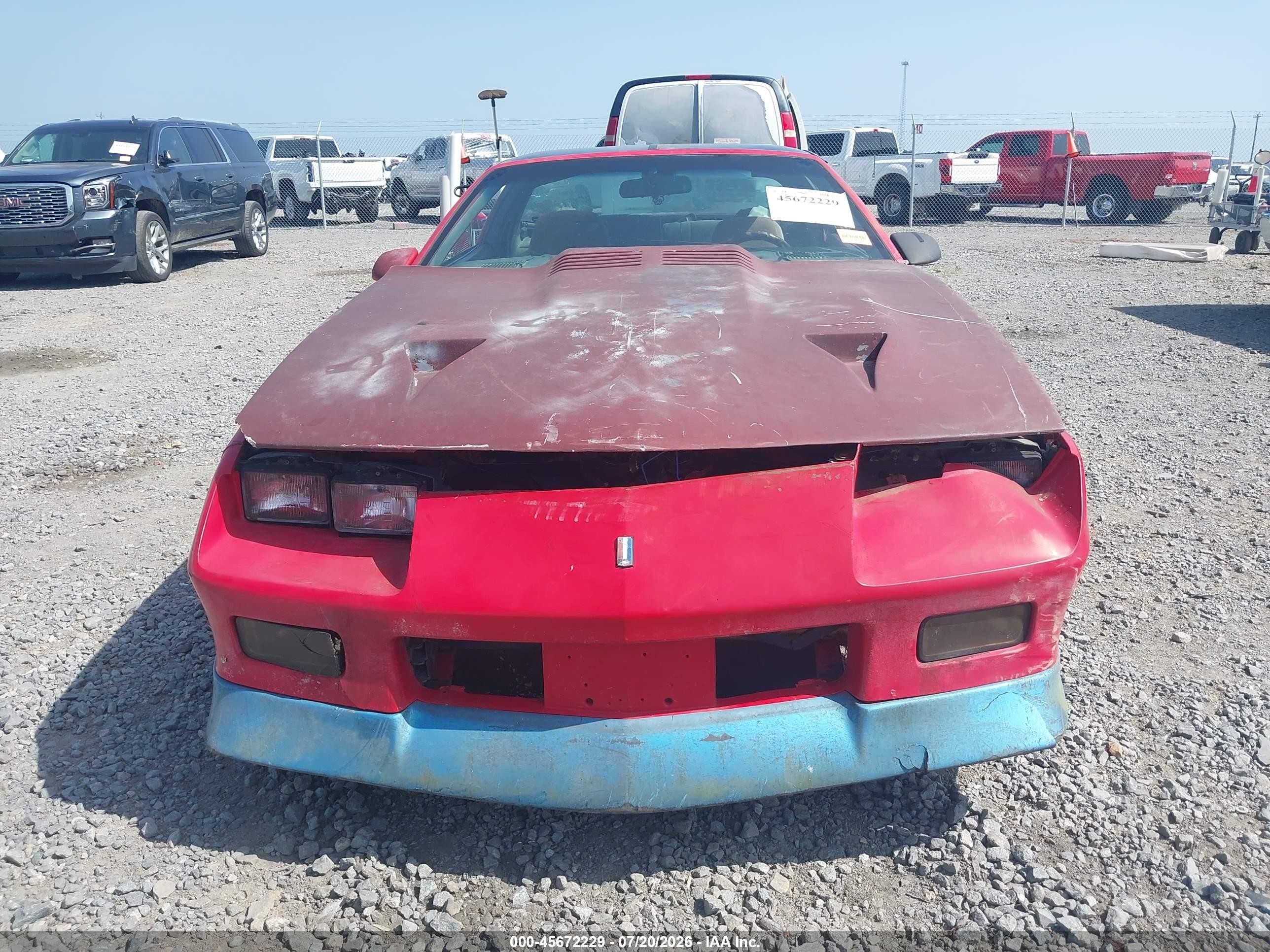 1991 Chevrolet Camaro Rs Red vin: 1G1FP23EXML103626
