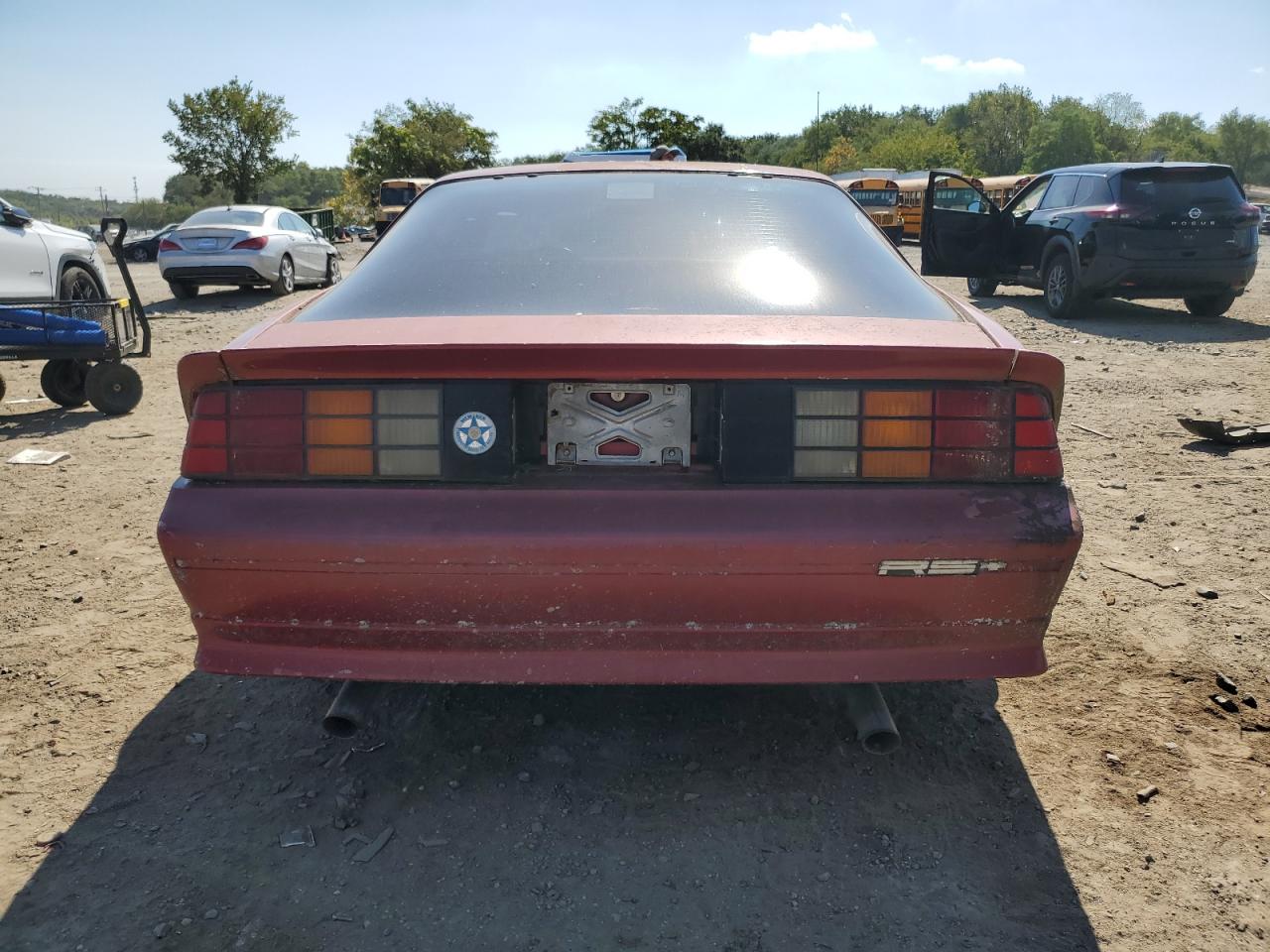 1991 Chevrolet Camaro Rs Burgundy vin: 1G1FP23T1ML114335