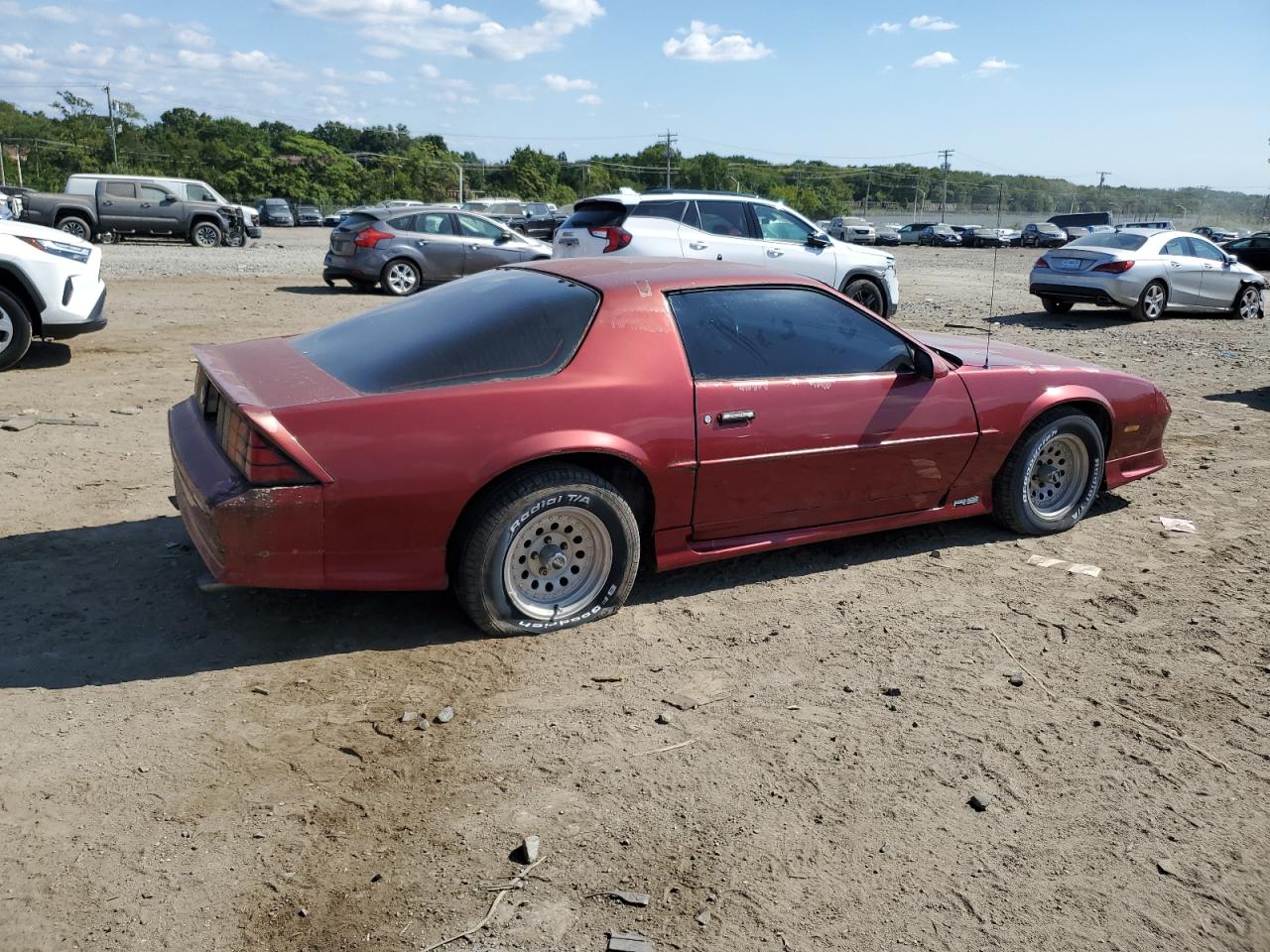 1991 Chevrolet Camaro Rs Burgundy vin: 1G1FP23T1ML114335