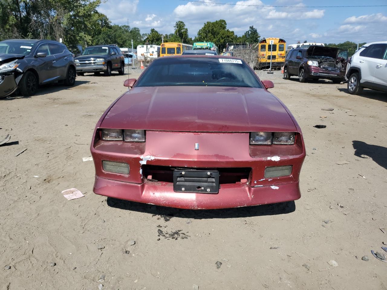 1991 Chevrolet Camaro Rs Burgundy vin: 1G1FP23T1ML114335