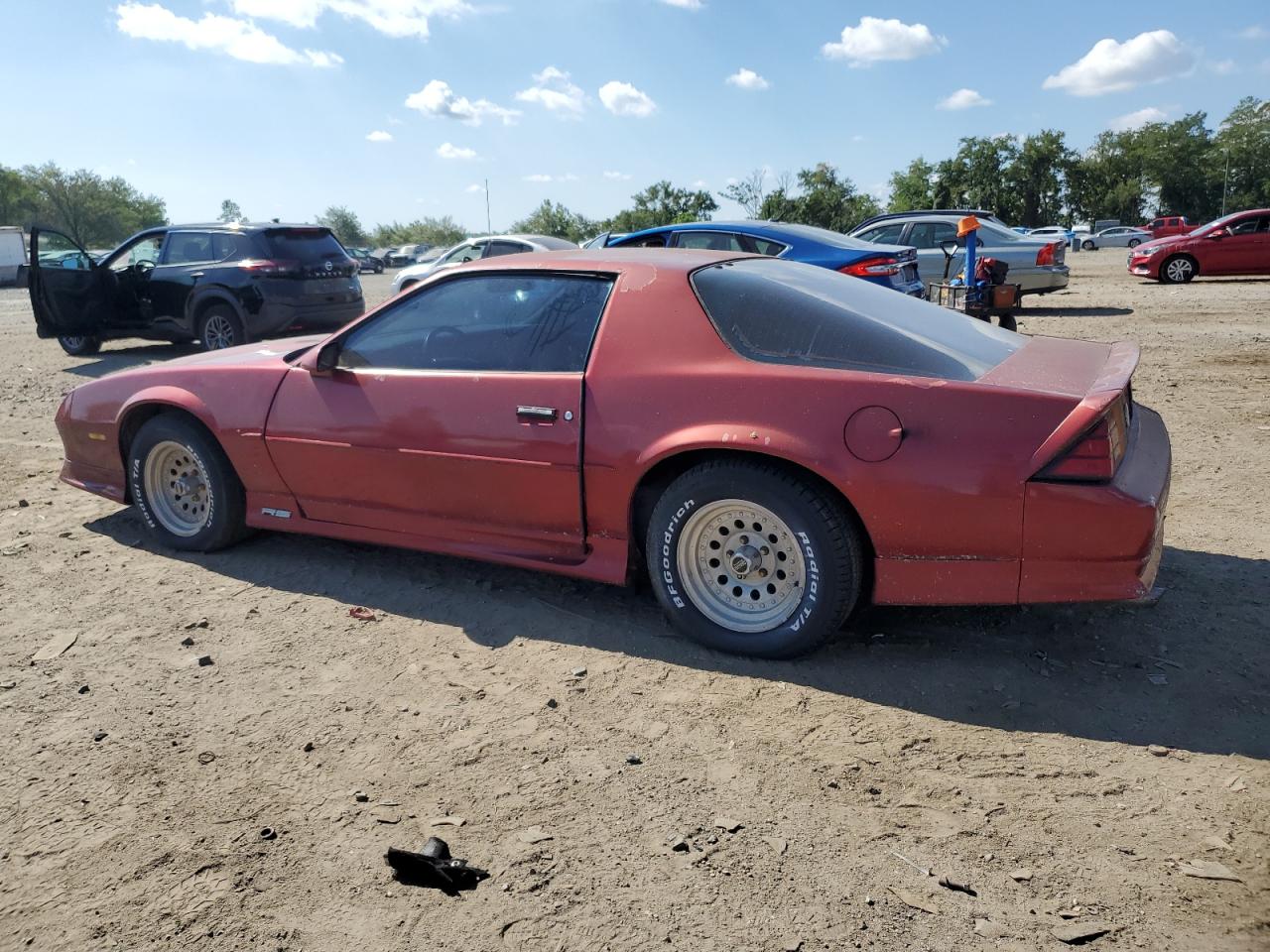 1991 Chevrolet Camaro Rs Burgundy vin: 1G1FP23T1ML114335