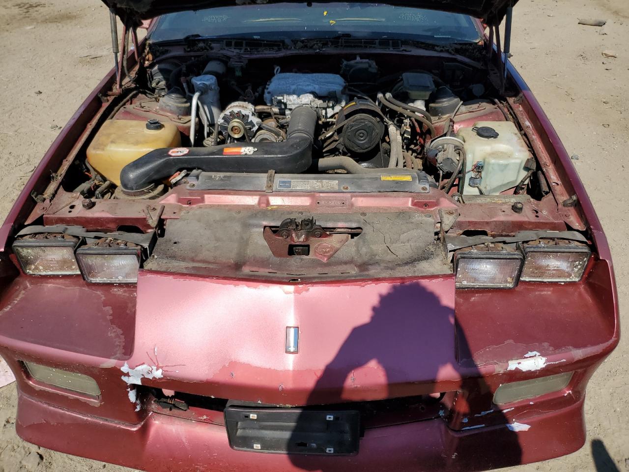 1991 Chevrolet Camaro Rs Burgundy vin: 1G1FP23T1ML114335