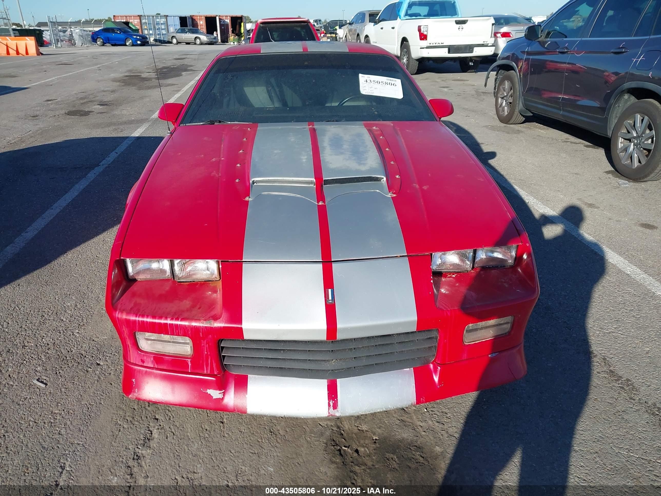 1992 Chevrolet Camaro Rs Red vin: 1G1FP23T8NL110560