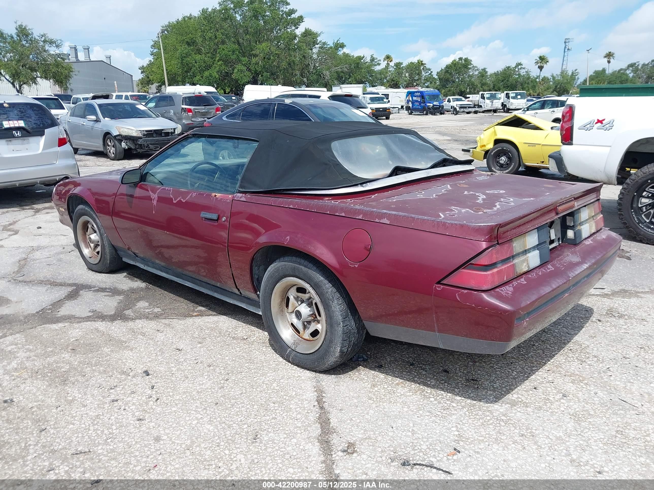 1987 Chevrolet Camaro   Red vin: 1G1FP31H8HN151798