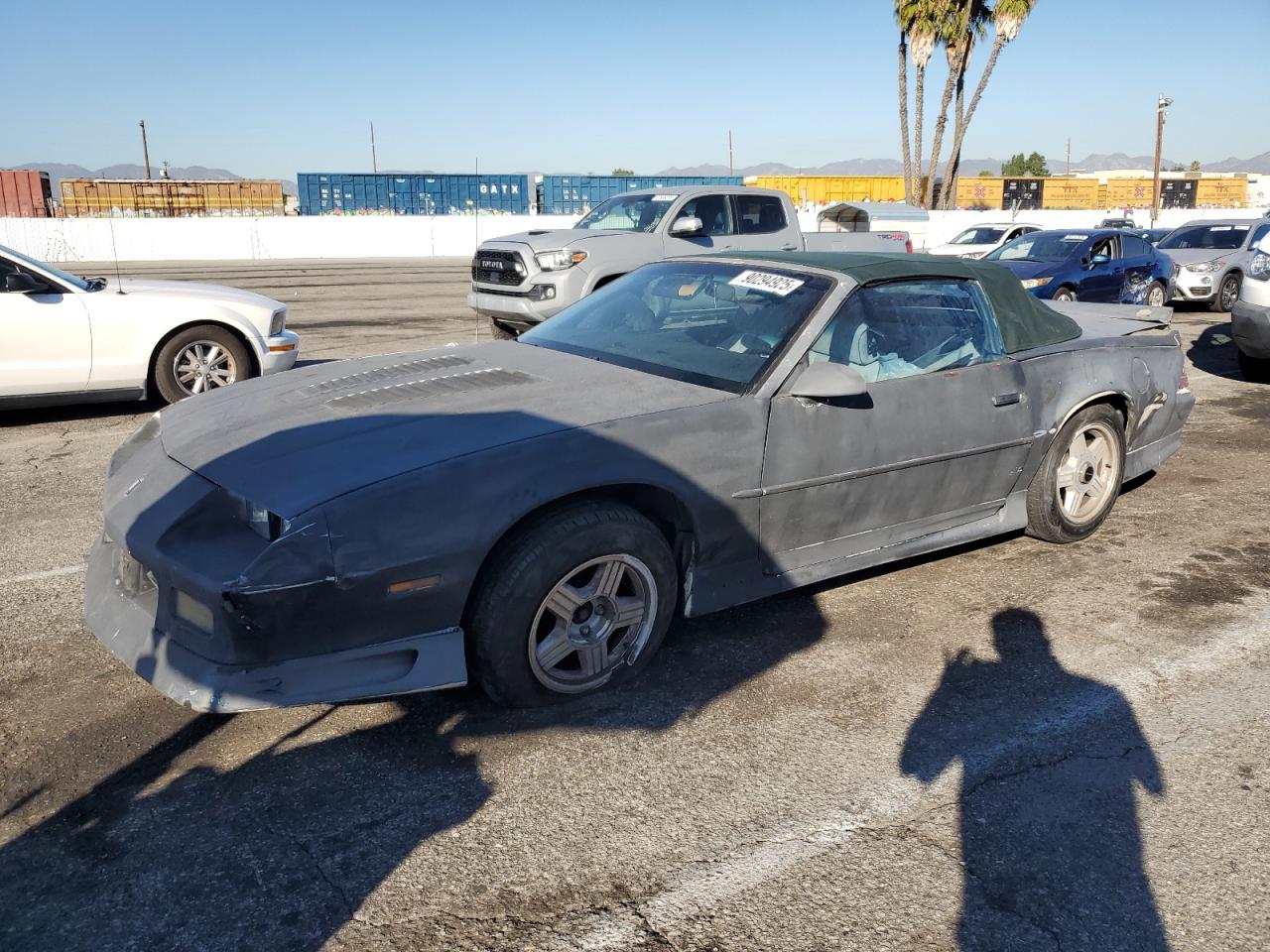 1991 Chevrolet Camaro Rs Gray vin: 1G1FP33E5ML164629