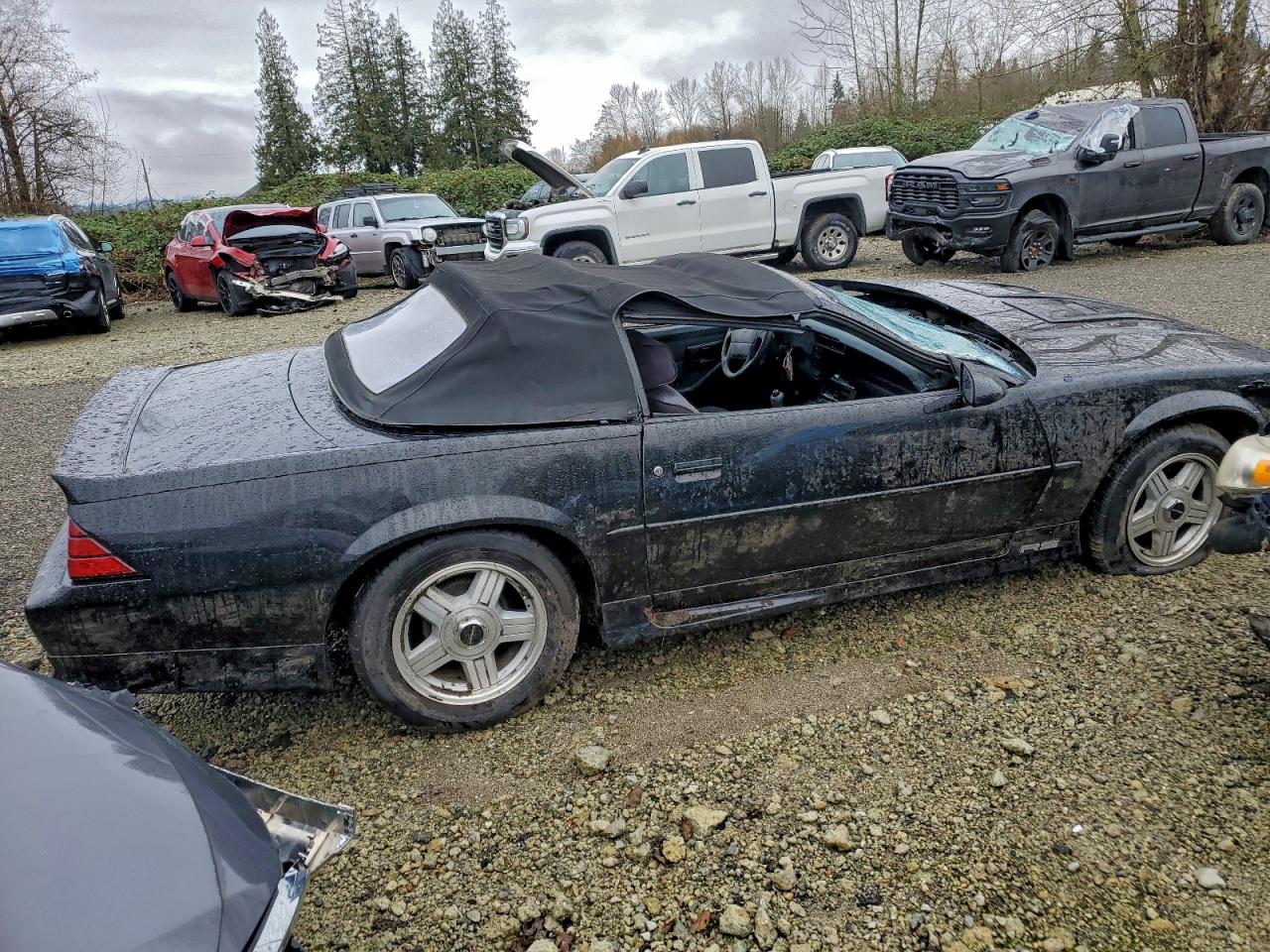 1992 Chevrolet Camaro Rs Black vin: 1G1FP33E6NL137358