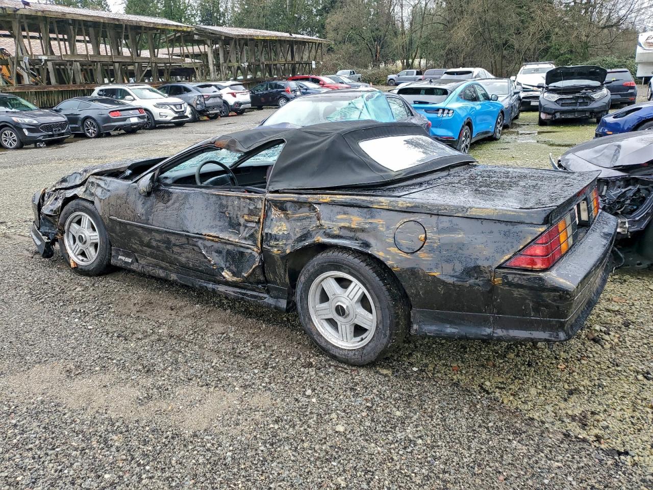 1992 Chevrolet Camaro Rs Black vin: 1G1FP33E6NL137358