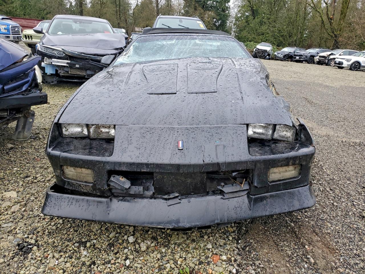 1992 Chevrolet Camaro Rs Black vin: 1G1FP33E6NL137358