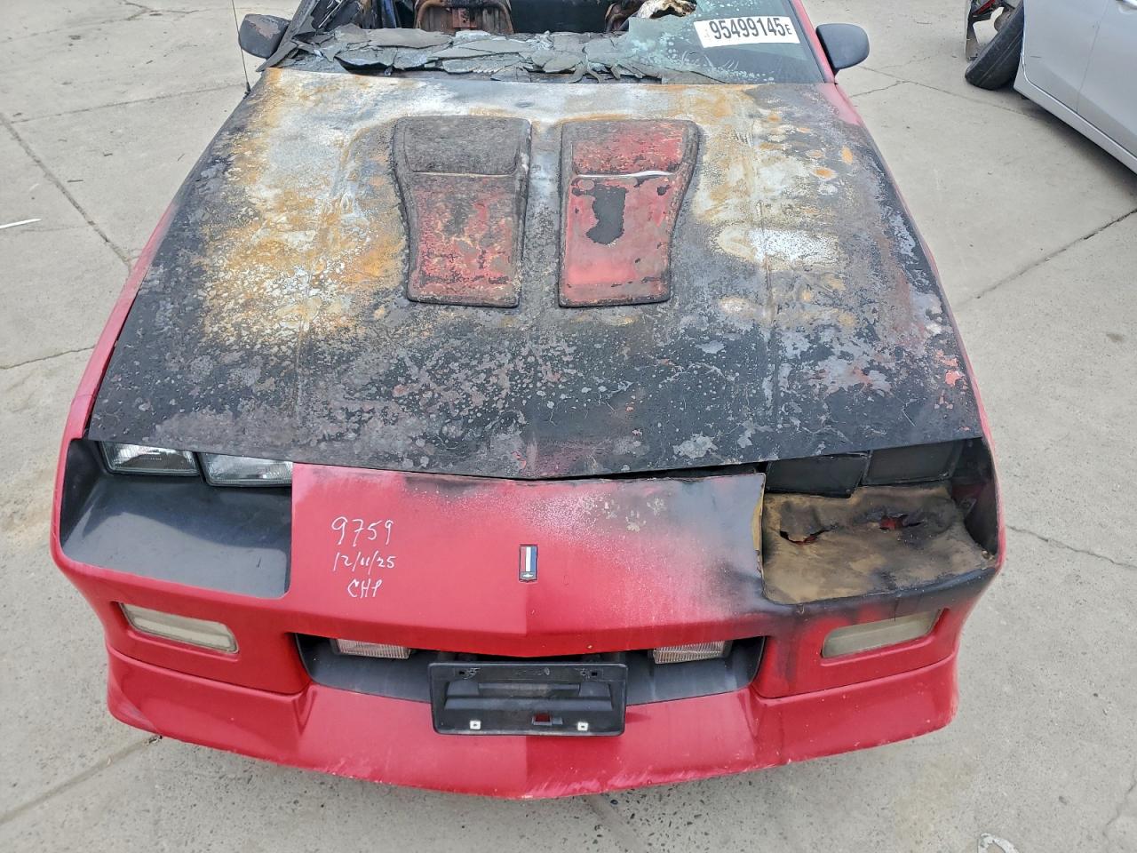 1991 Chev Camaro Z28 Пожар vin: 1G1FP33F5ML122129