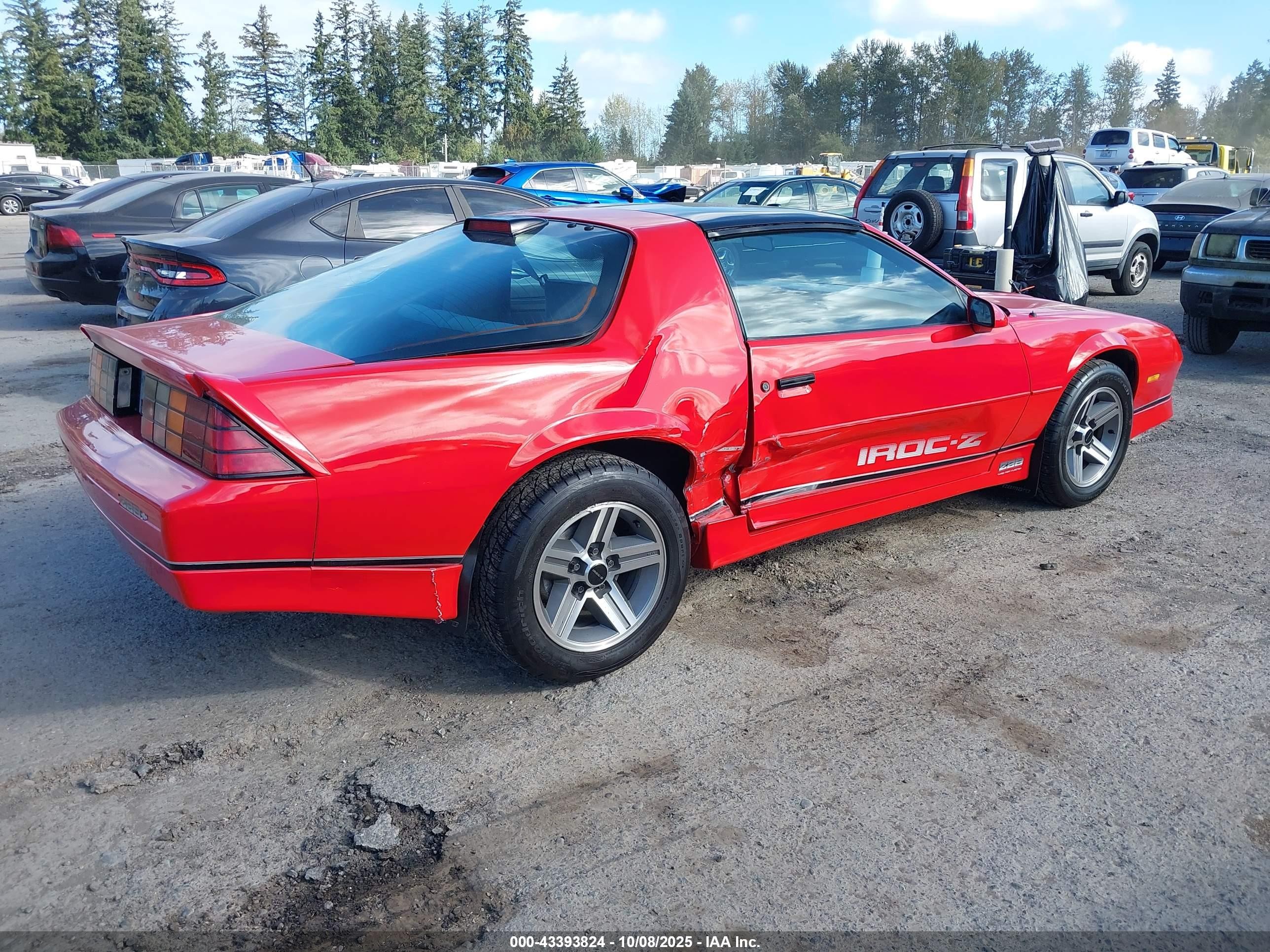 1986 Chevrolet Camaro   Red vin: 1G1FP87F0GL156197