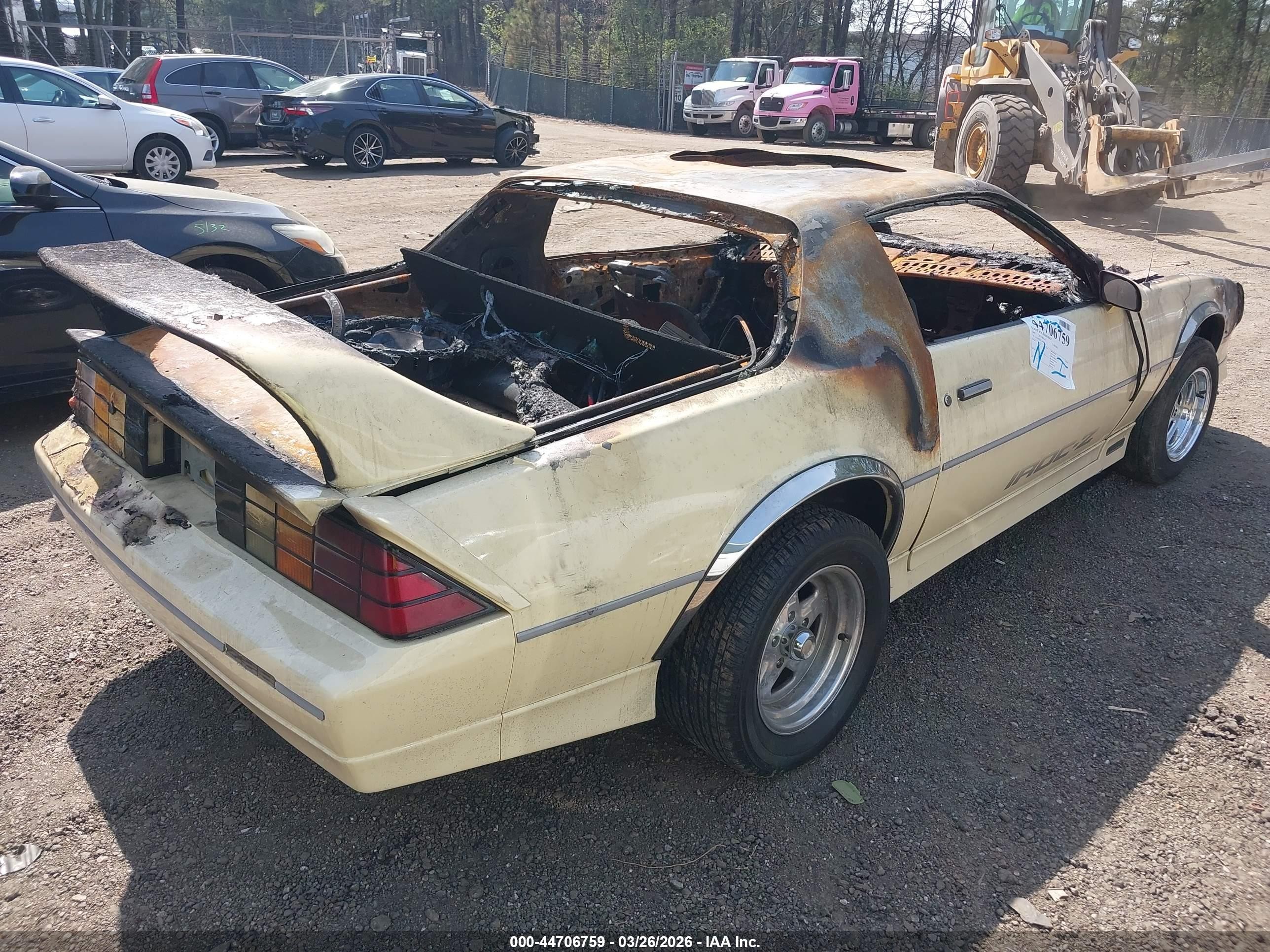 1985 Chevrolet Camaro   Yellow vin: 1G1FP87FXFL496942