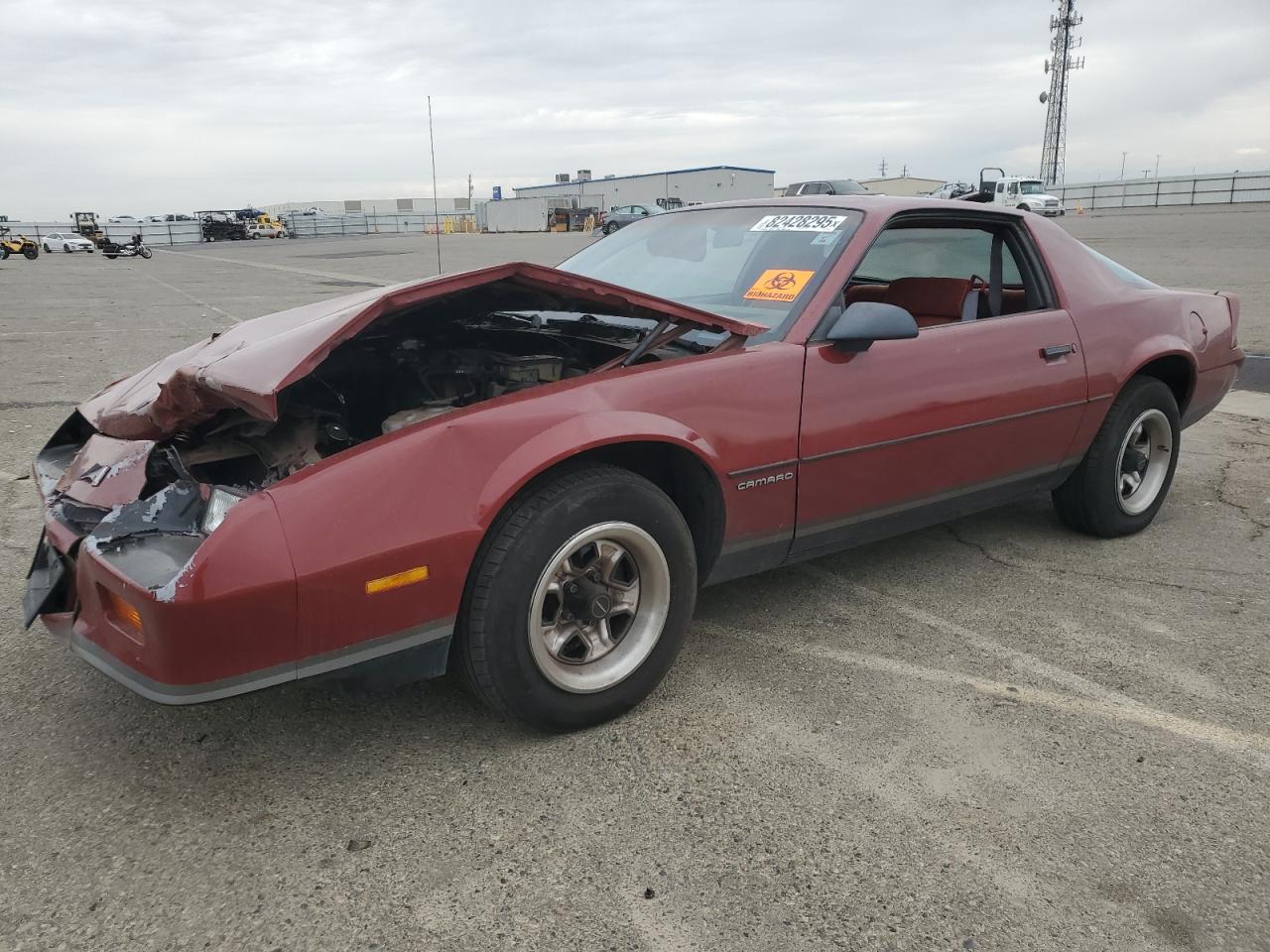 1986 Chevrolet Camaro Maroon vin: 1G1FP87S5GL202801