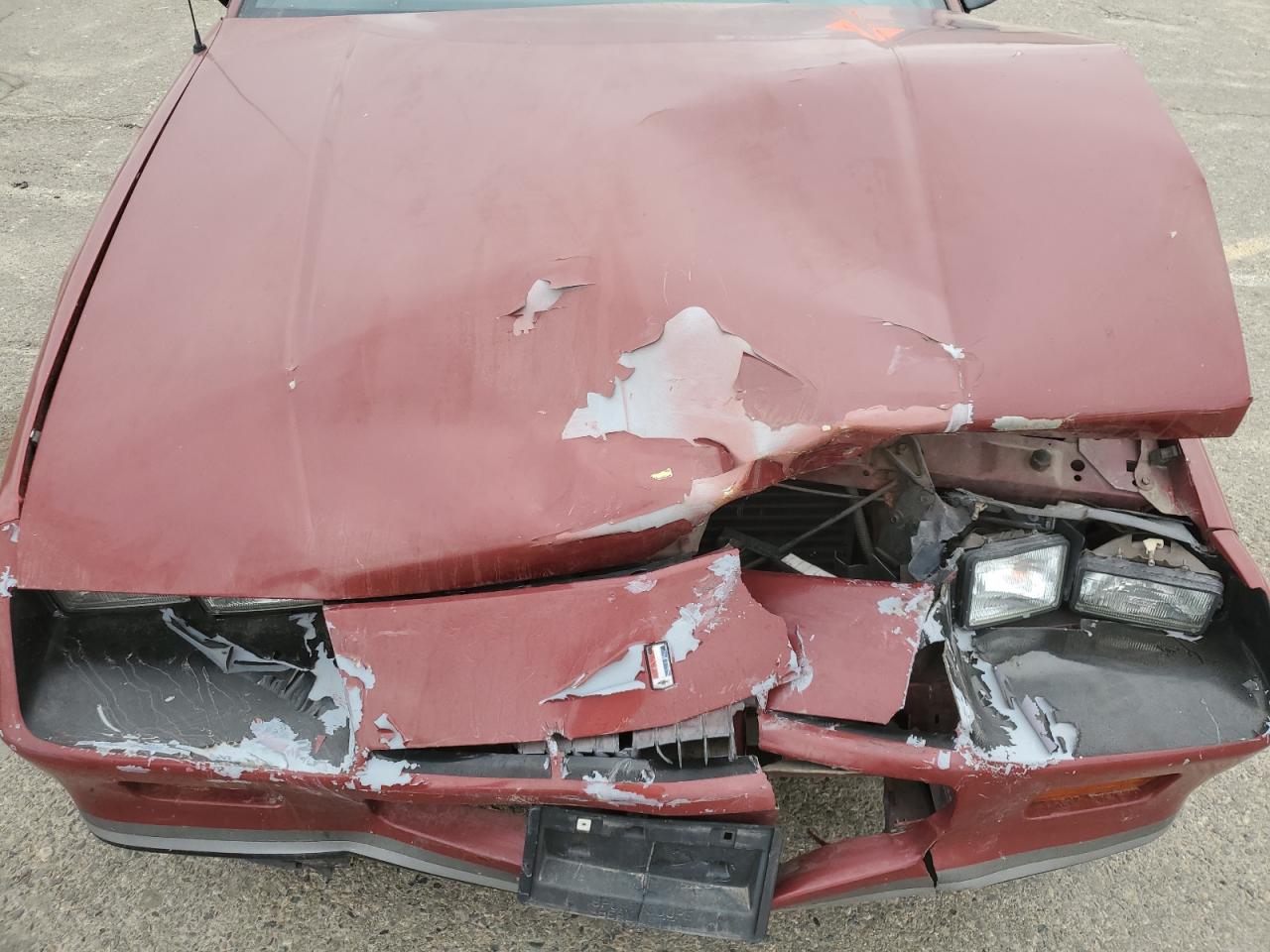 1986 Chevrolet Camaro Maroon vin: 1G1FP87S5GL202801