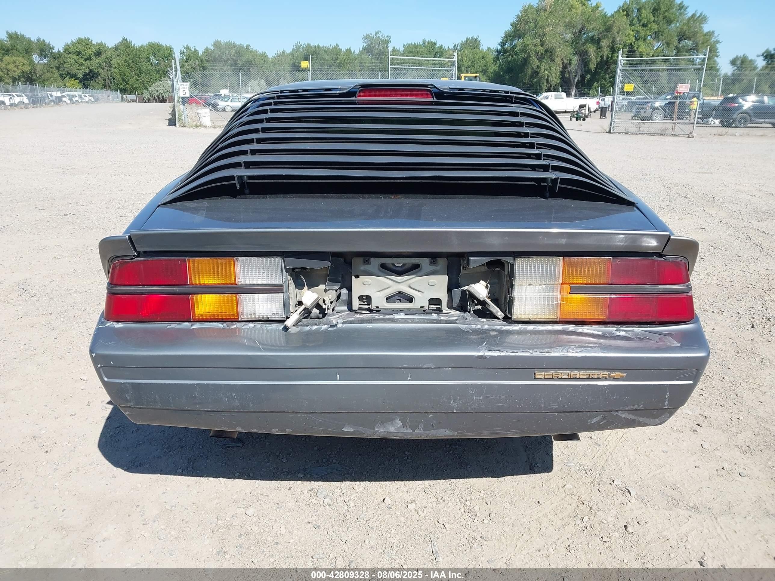 1986 Chevrolet Camaro Berlinetta Gray vin: 1G1FS87H1GL139148