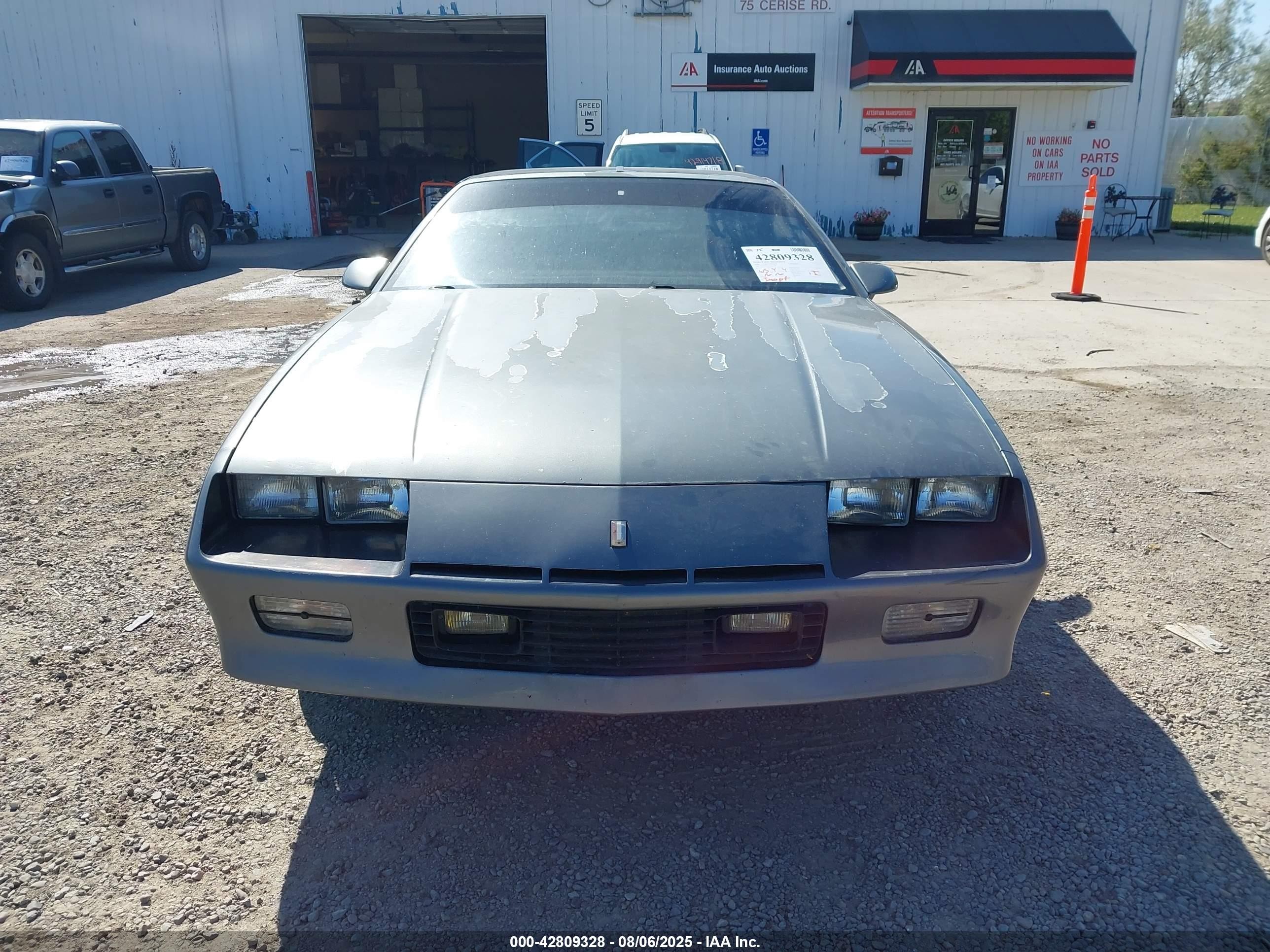 1986 Chevrolet Camaro Berlinetta Gray vin: 1G1FS87H1GL139148