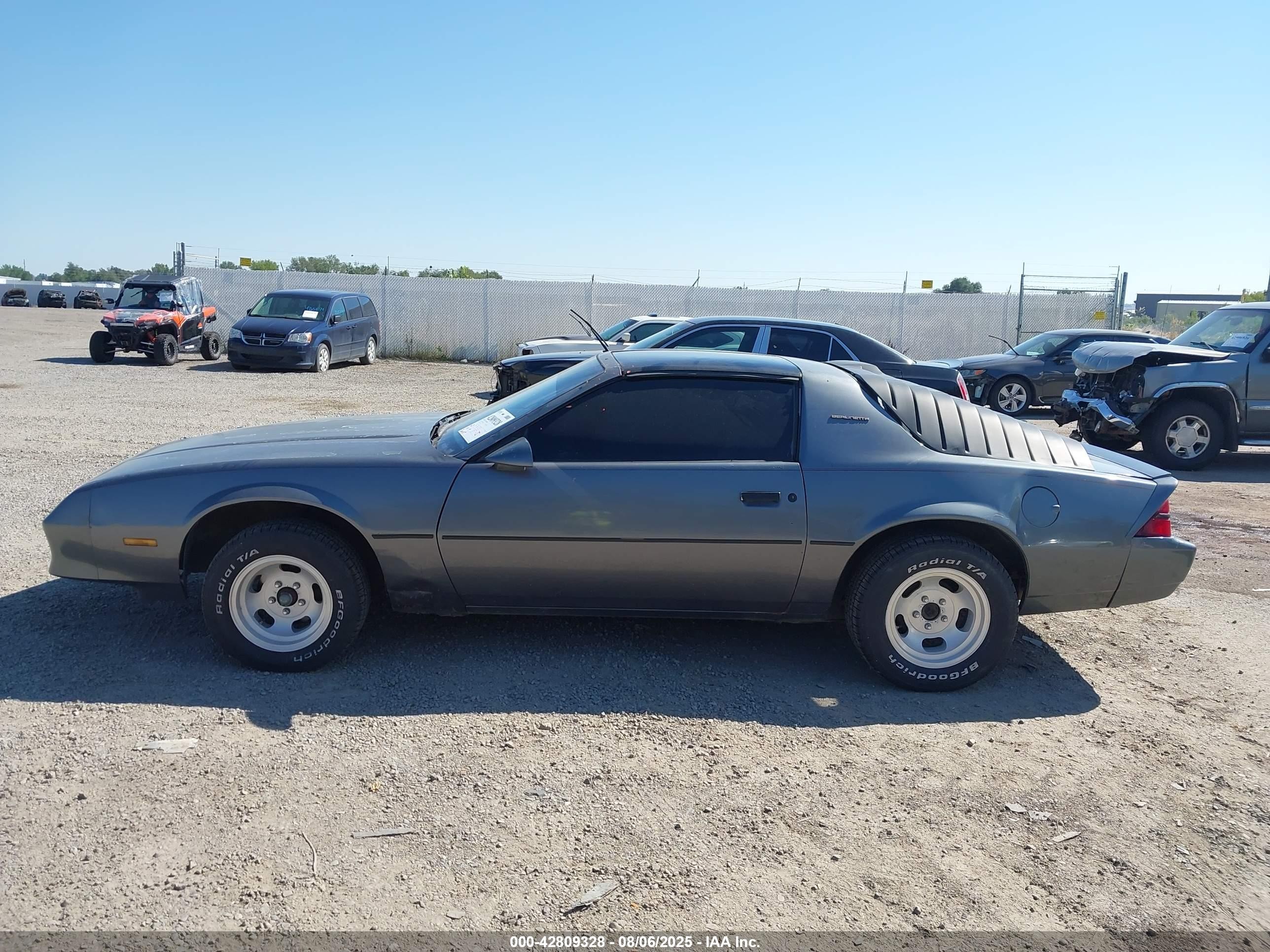 1986 Chevrolet Camaro Berlinetta Gray vin: 1G1FS87H1GL139148