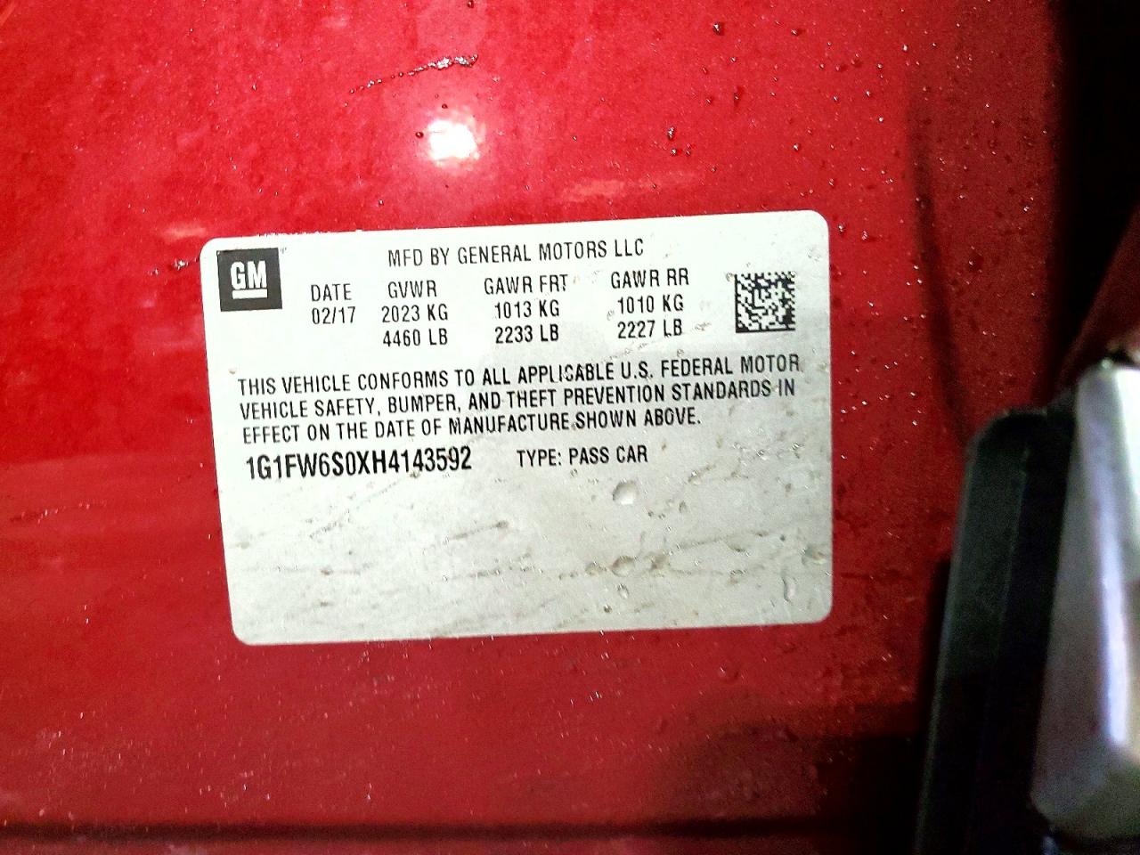 2017 Chevrolet Bolt Ev Lt Бордовый vin: 1G1FW6S0XH4143592