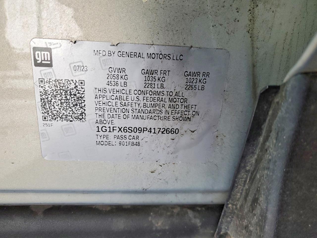 2023 Chevrolet Bolt Ev 2lt Silver vin: 1G1FX6S09P4172660