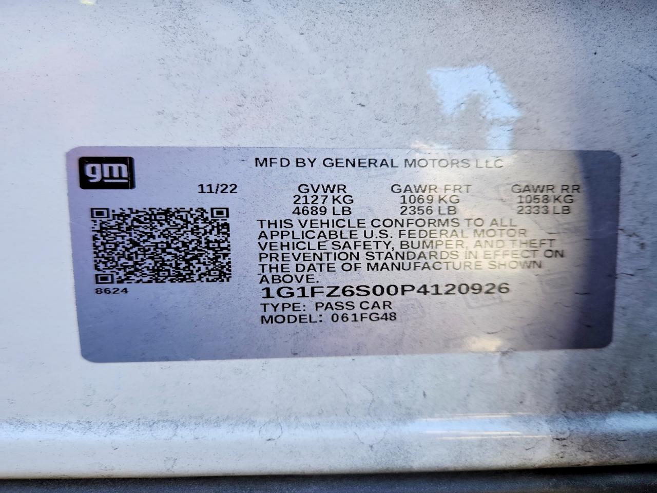 2023 Chevrolet Bolt Euv Premier Белый vin: 1G1FZ6S00P4120926