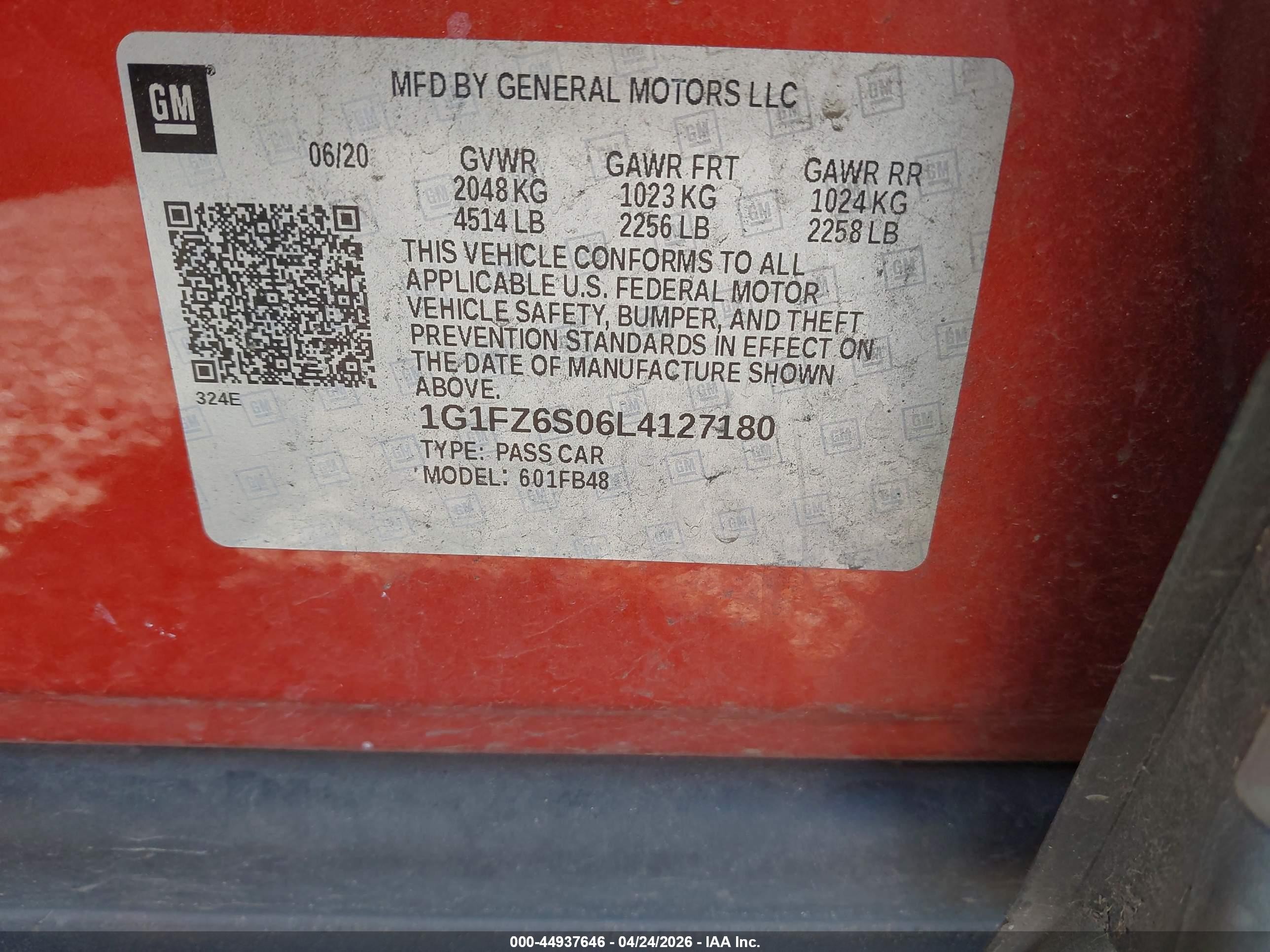 2020 Chevrolet Bolt Ev Fwd Premier Orange vin: 1G1FZ6S06L4127180