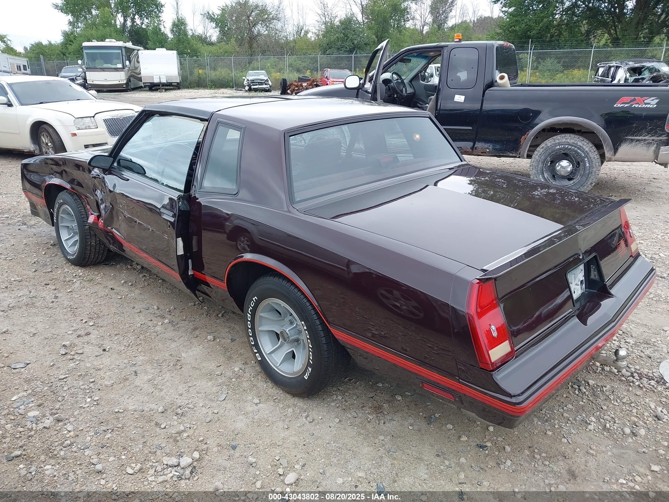 1987 Chevrolet Monte Carlo   Burgundy vin: 1G1GZ11G5HP155080