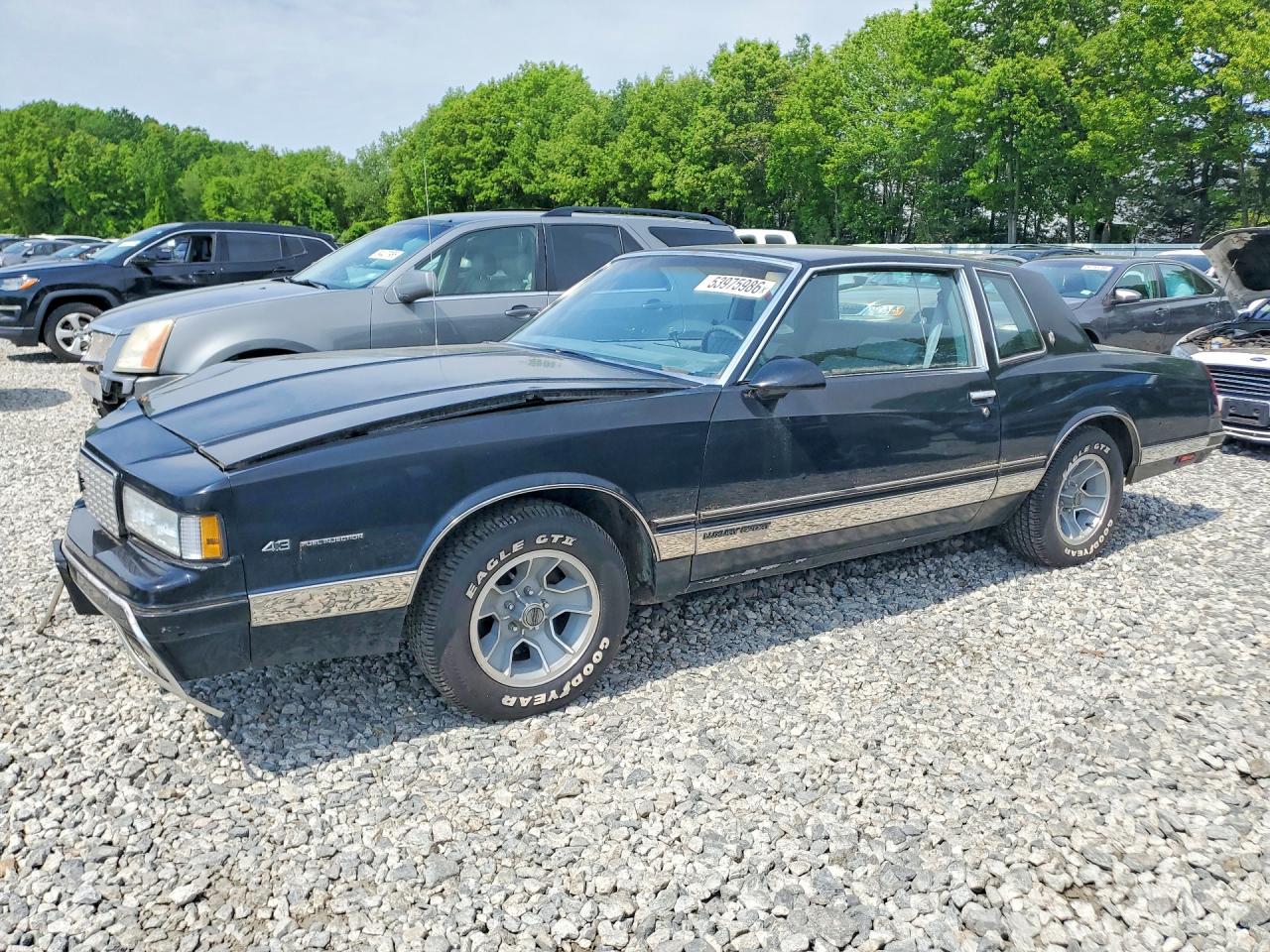 1987 Chevrolet Monte Carlo Black vin: 1G1GZ11ZXHP136137