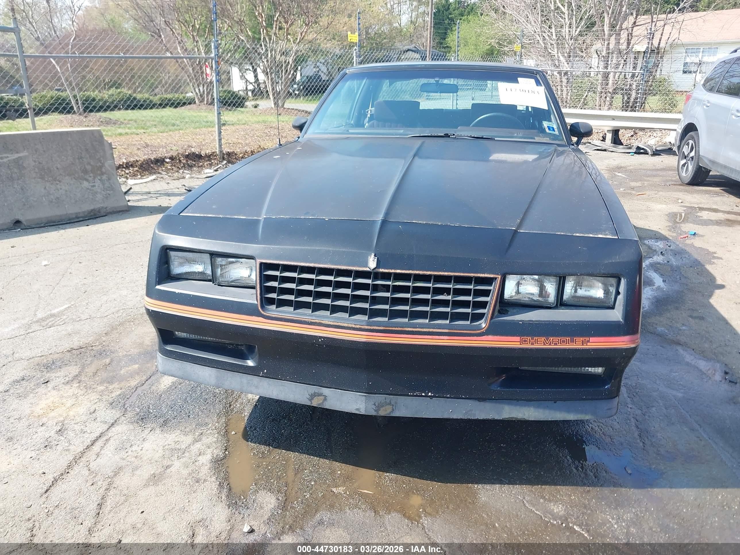 1985 Chevrolet Monte Carlo   Black vin: 1G1GZ37G0FR190842
