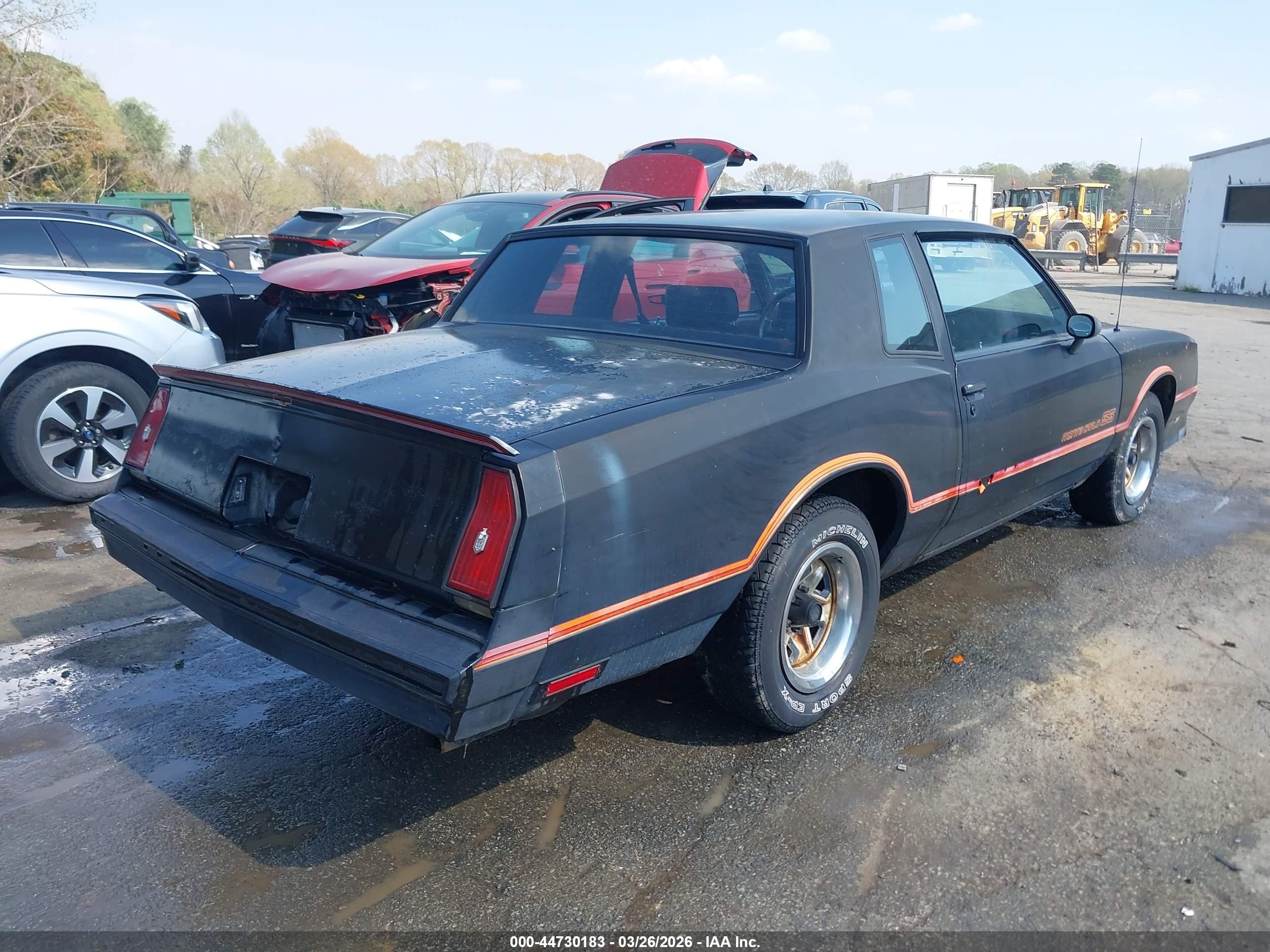 1985 Chevrolet Monte Carlo   Black vin: 1G1GZ37G0FR190842