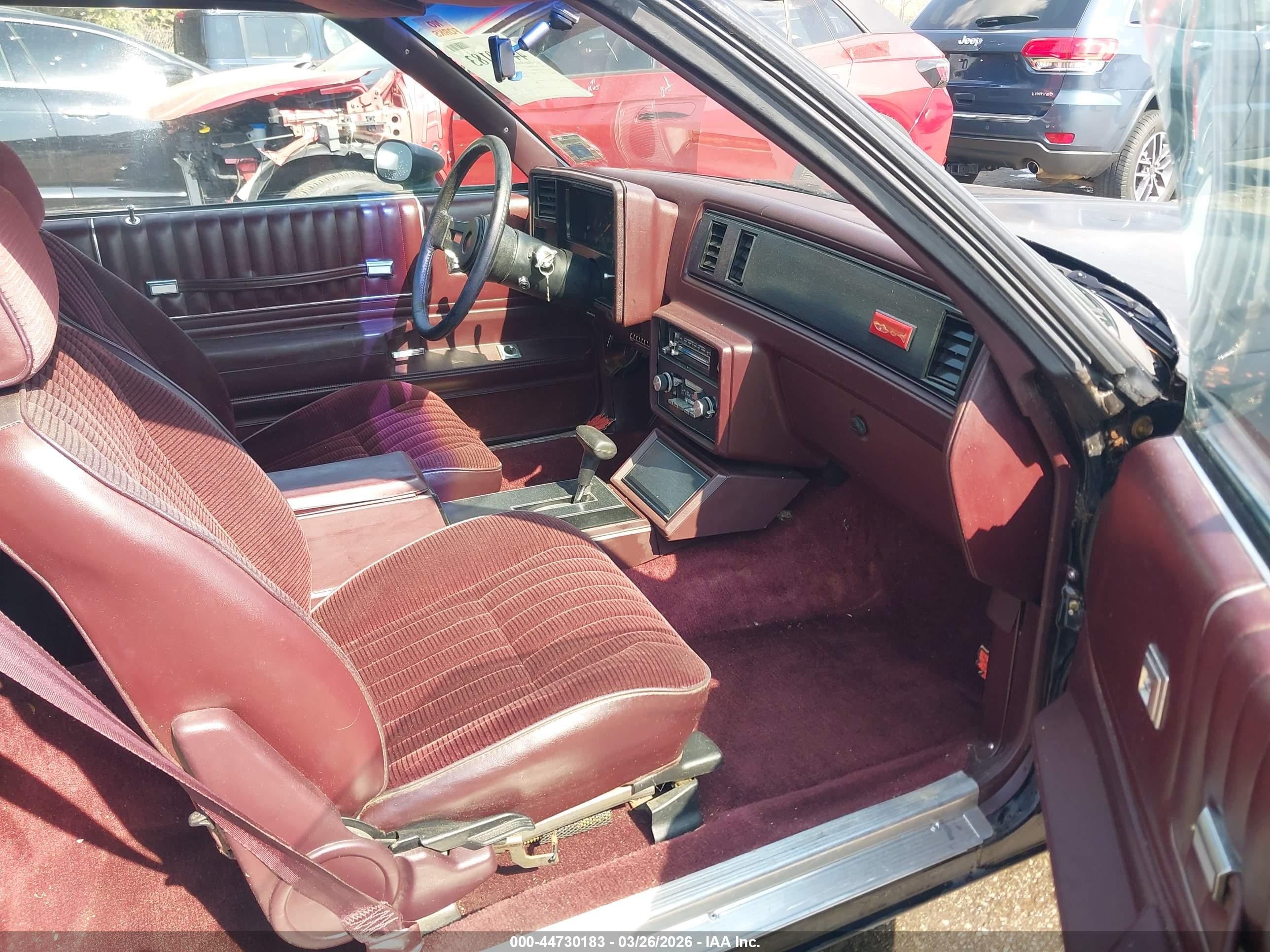 1985 Chevrolet Monte Carlo   Black vin: 1G1GZ37G0FR190842
