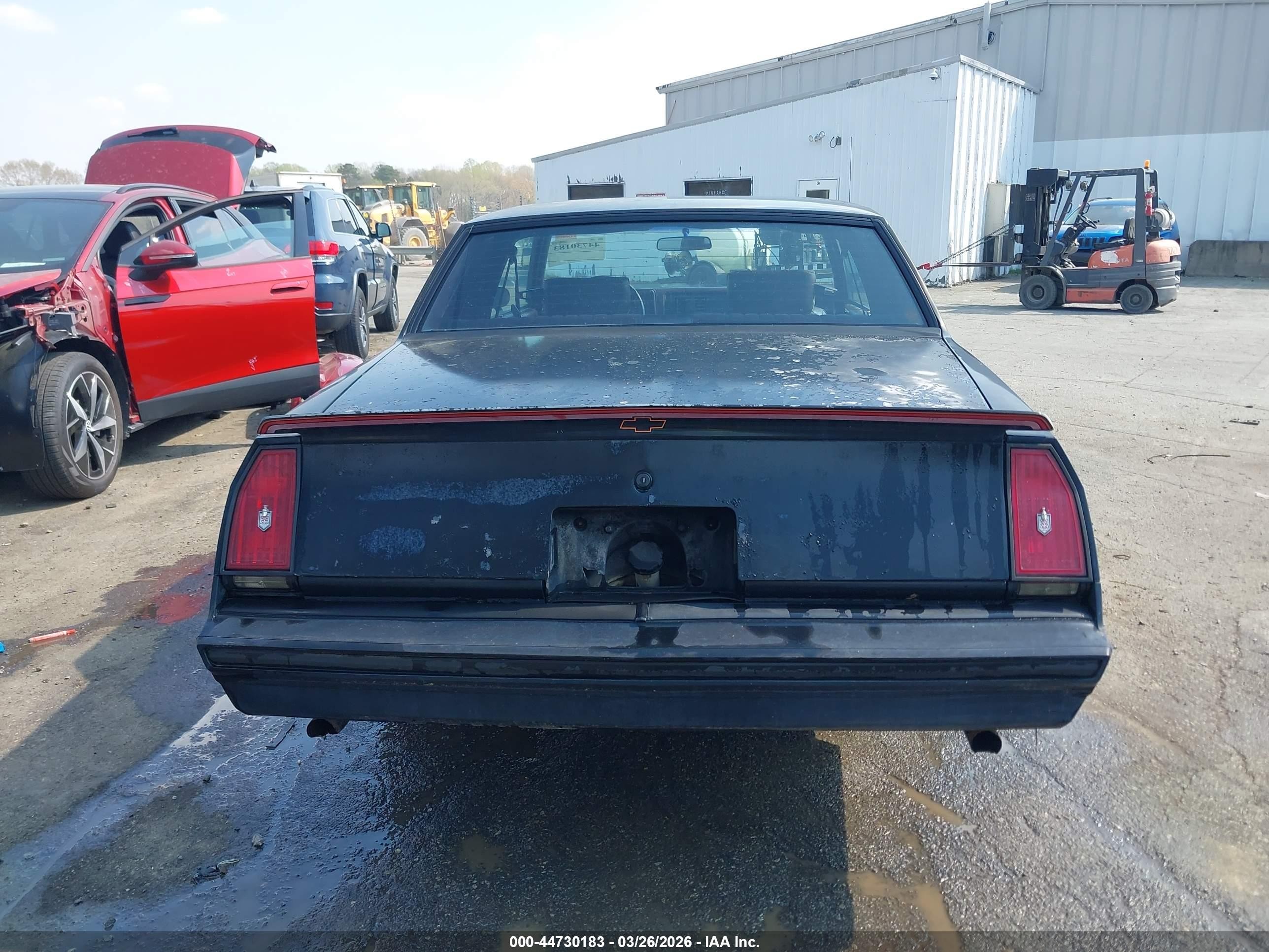 1985 Chevrolet Monte Carlo   Black vin: 1G1GZ37G0FR190842