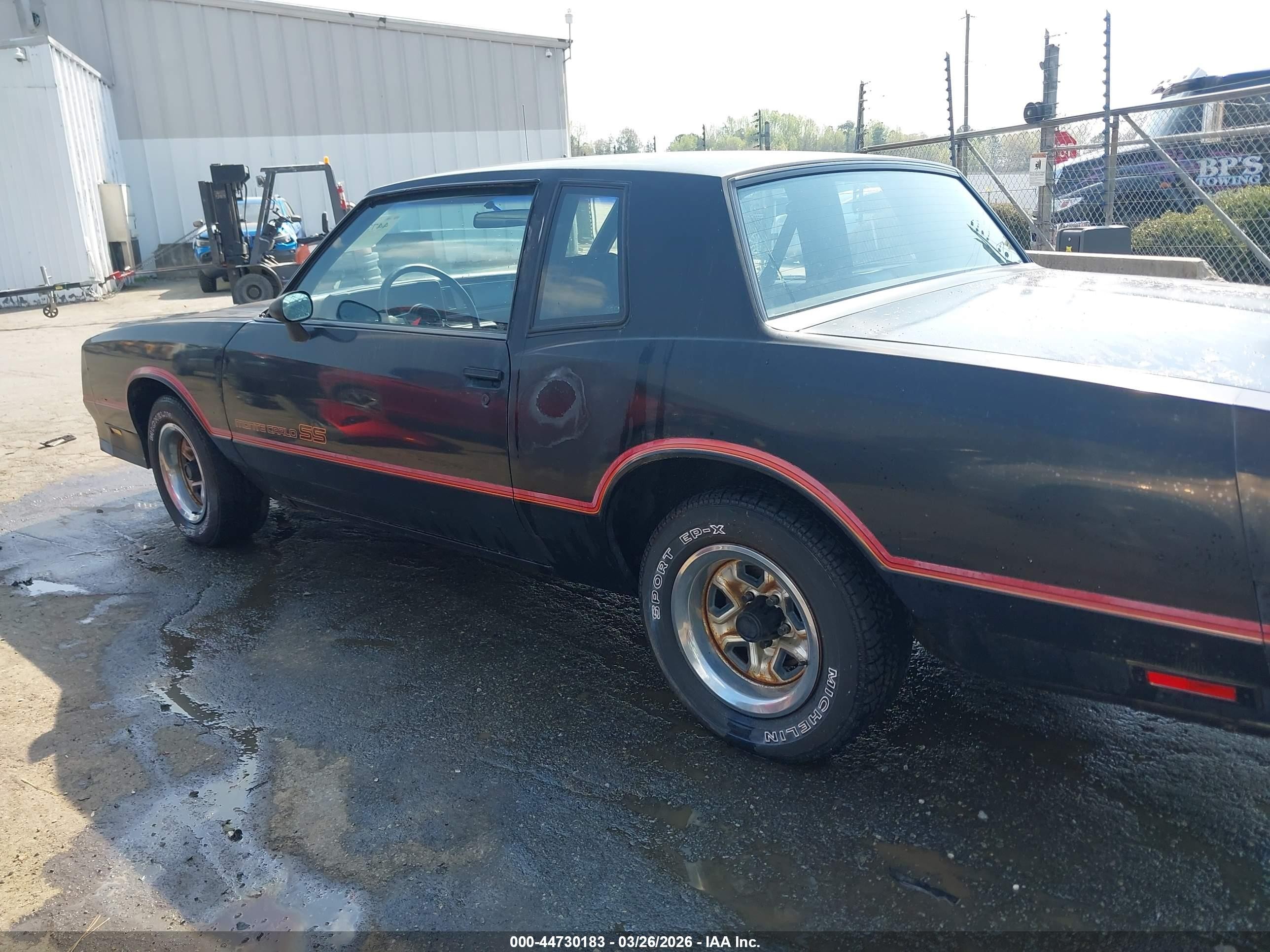 1985 Chevrolet Monte Carlo   Black vin: 1G1GZ37G0FR190842