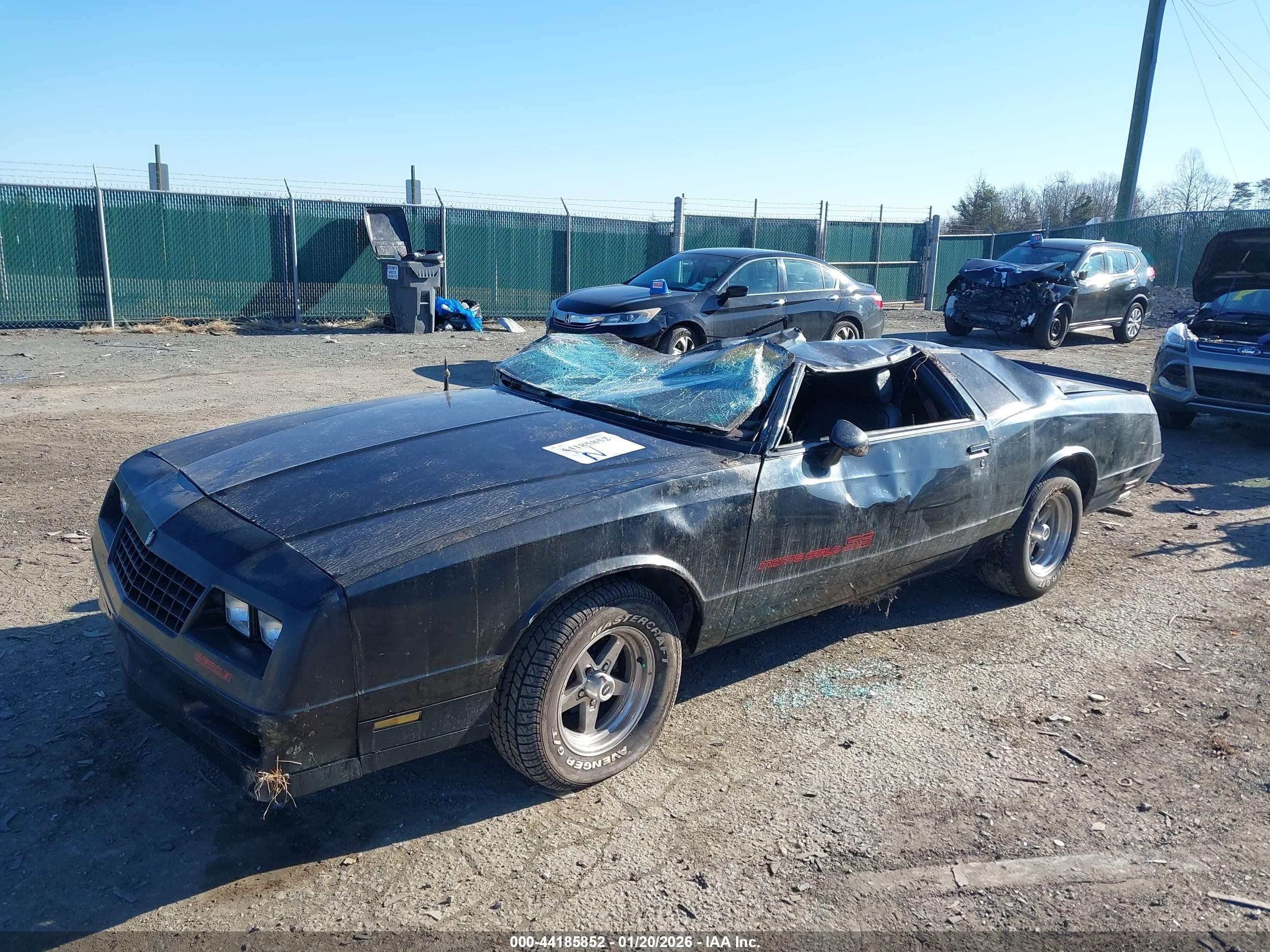 1985 Chevrolet Monte Carlo   Черный vin: 1G1GZ37G5FR179433
