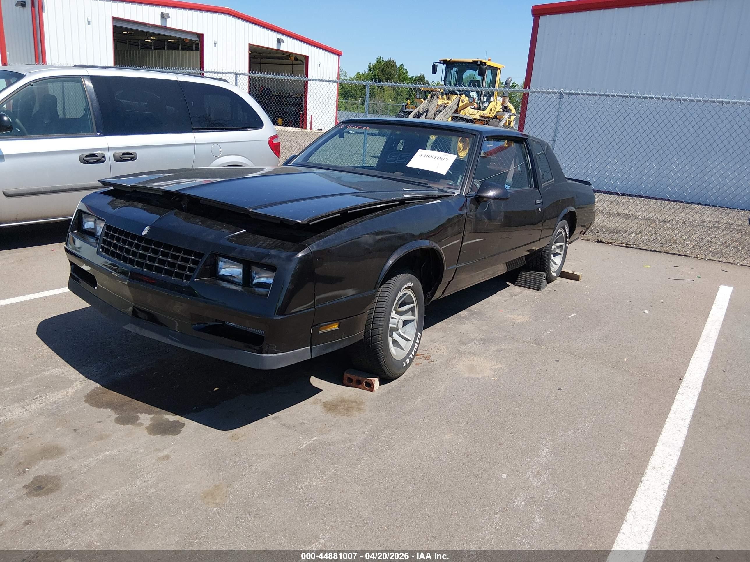 1986 Chevrolet Monte Carlo   Black vin: 1G1GZ37G7GR118215