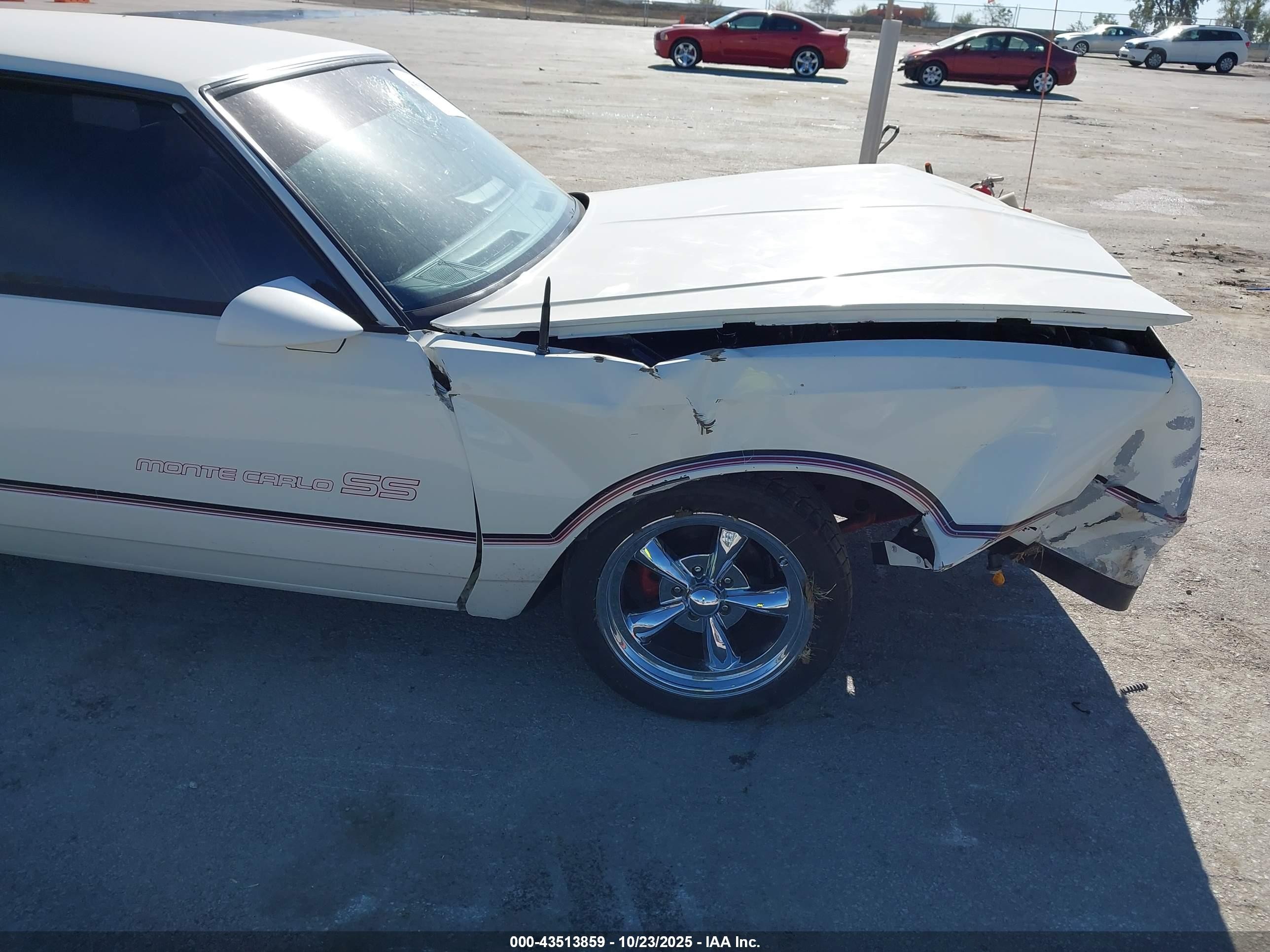 1986 Chevrolet Monte Carlo   White vin: 1G1GZ37G9GR209728