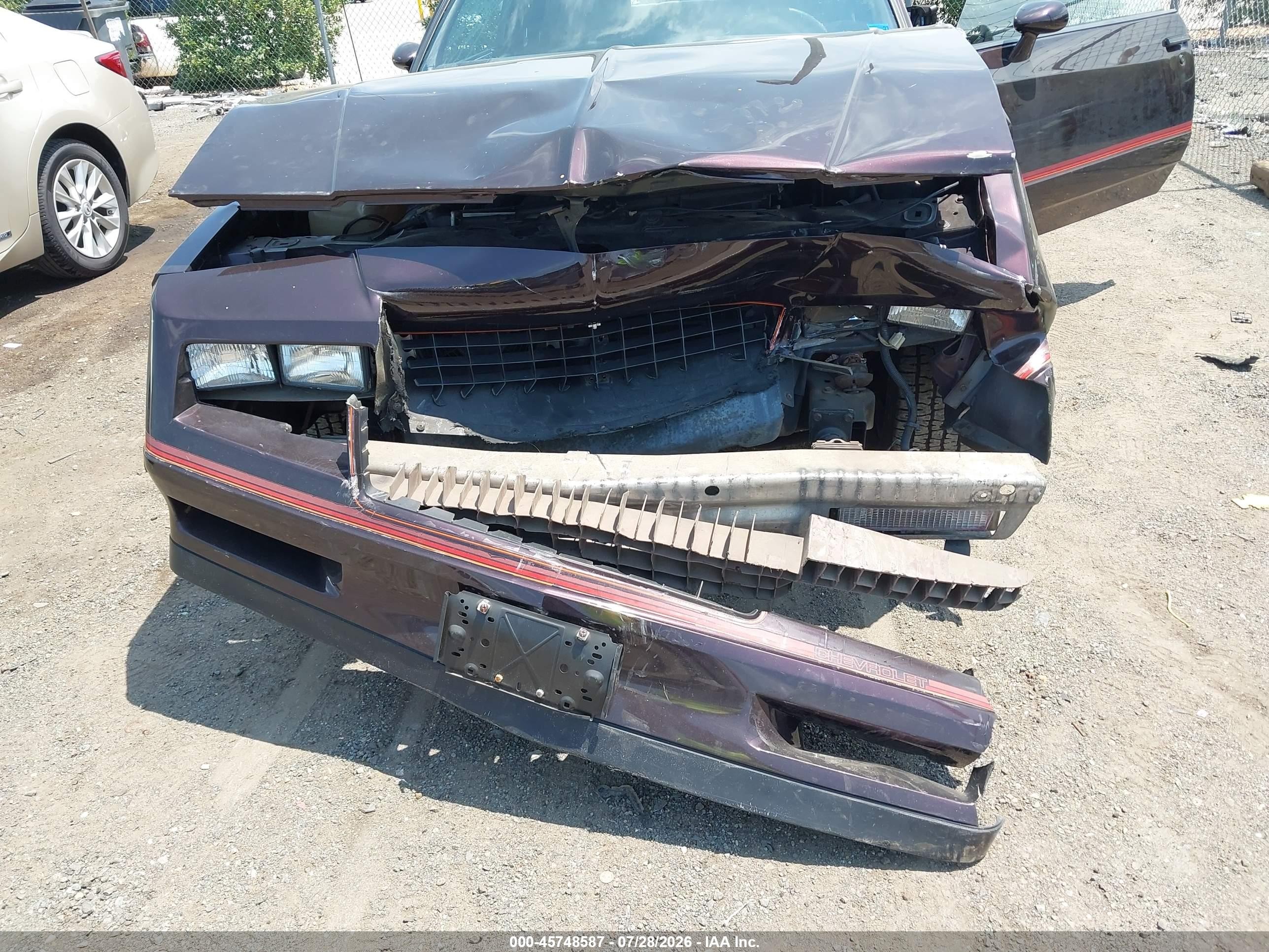 1985 Chevrolet Monte Carlo   Burgundy vin: 1G1GZ37GXFR109782