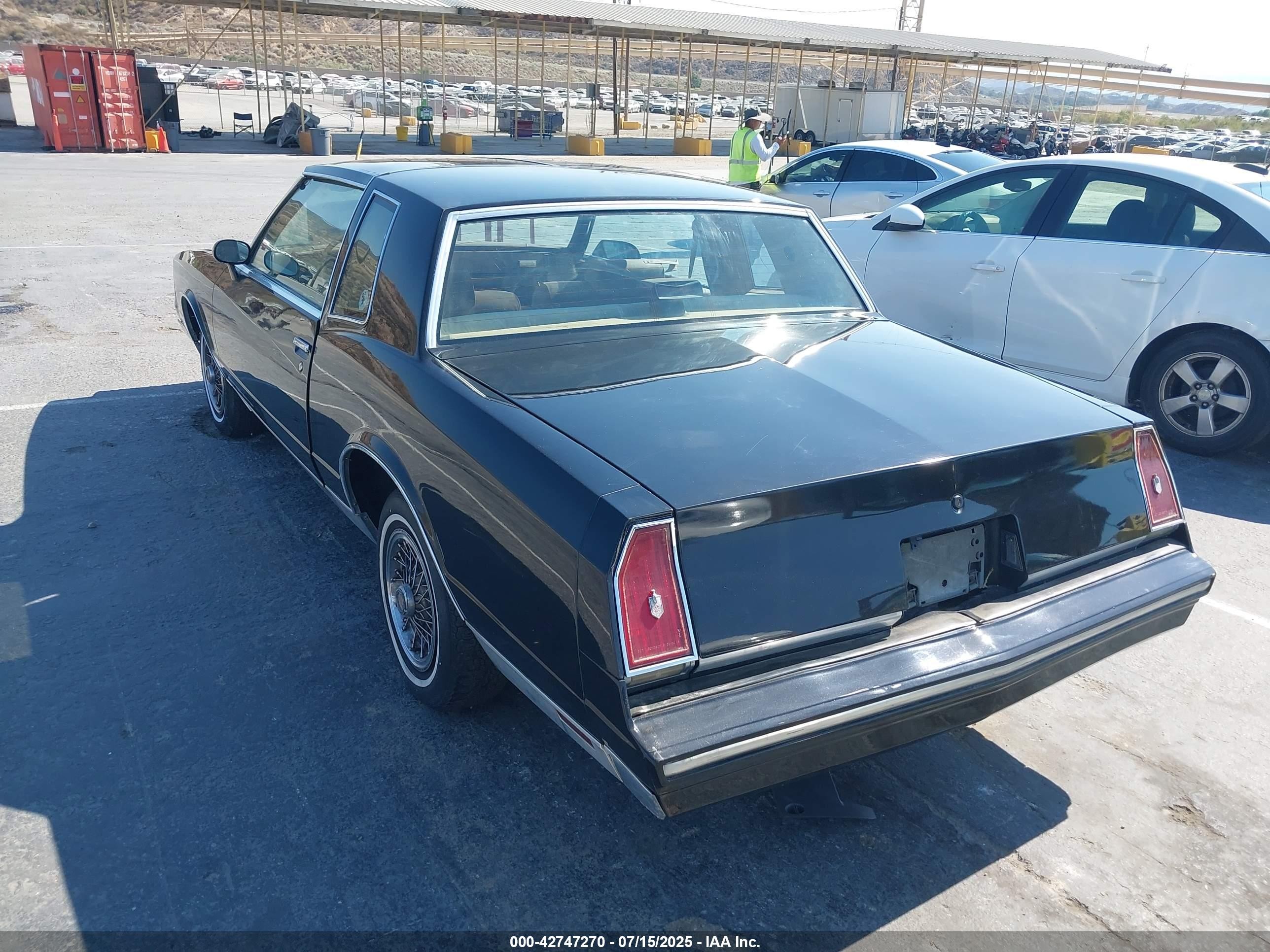 1986 Chevrolet Monte Carlo   Black vin: 1G1GZ37H7GR117672