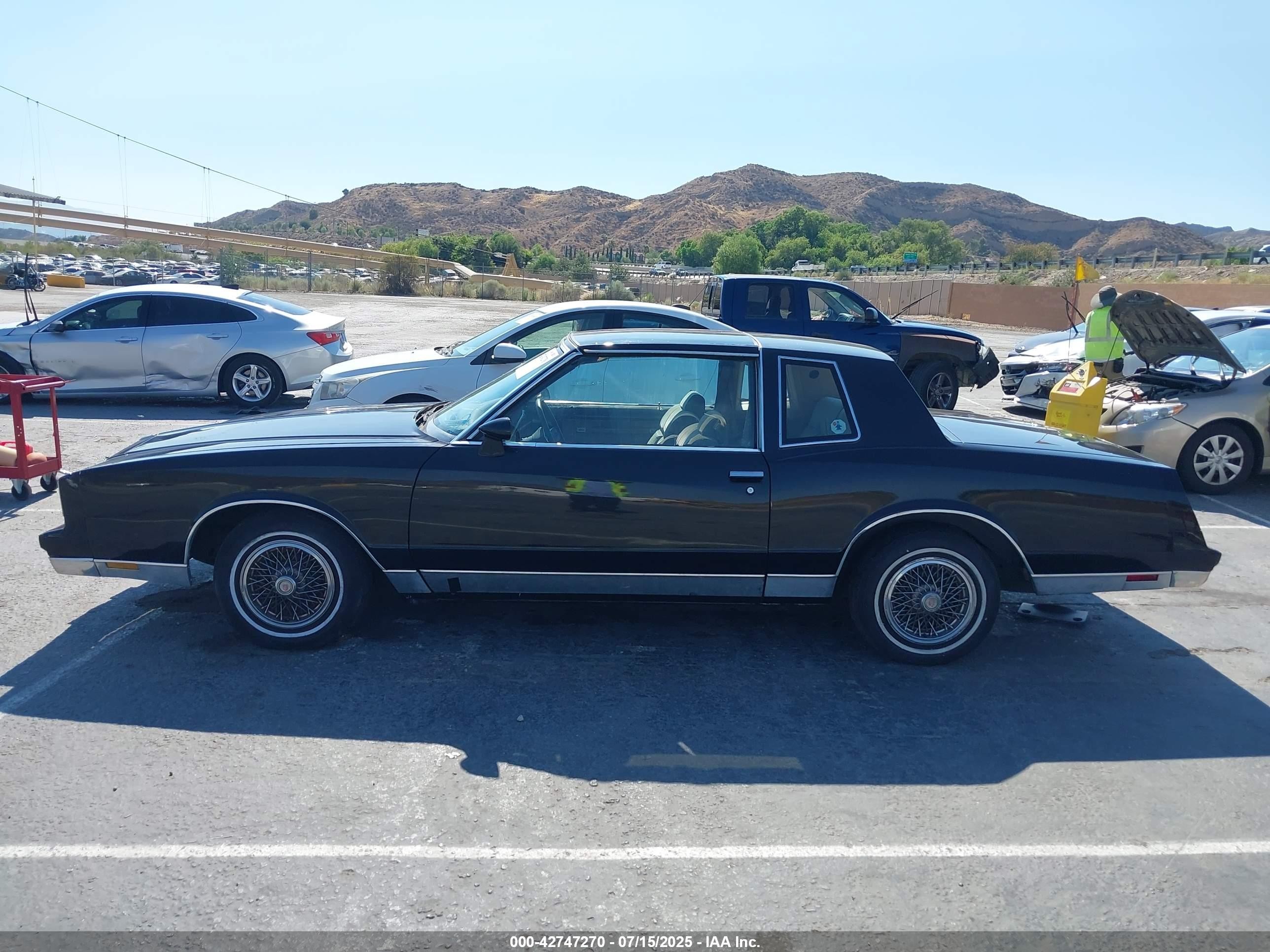 1986 Chevrolet Monte Carlo   Black vin: 1G1GZ37H7GR117672