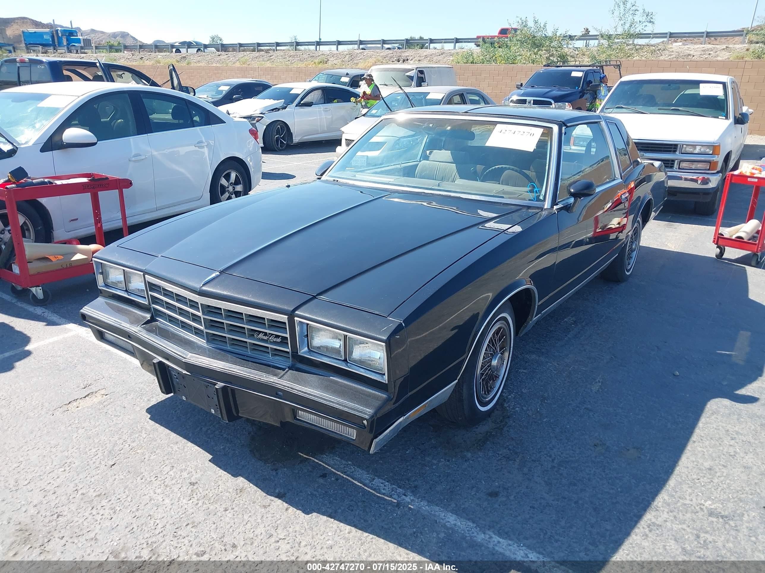 1986 Chevrolet Monte Carlo   Black vin: 1G1GZ37H7GR117672