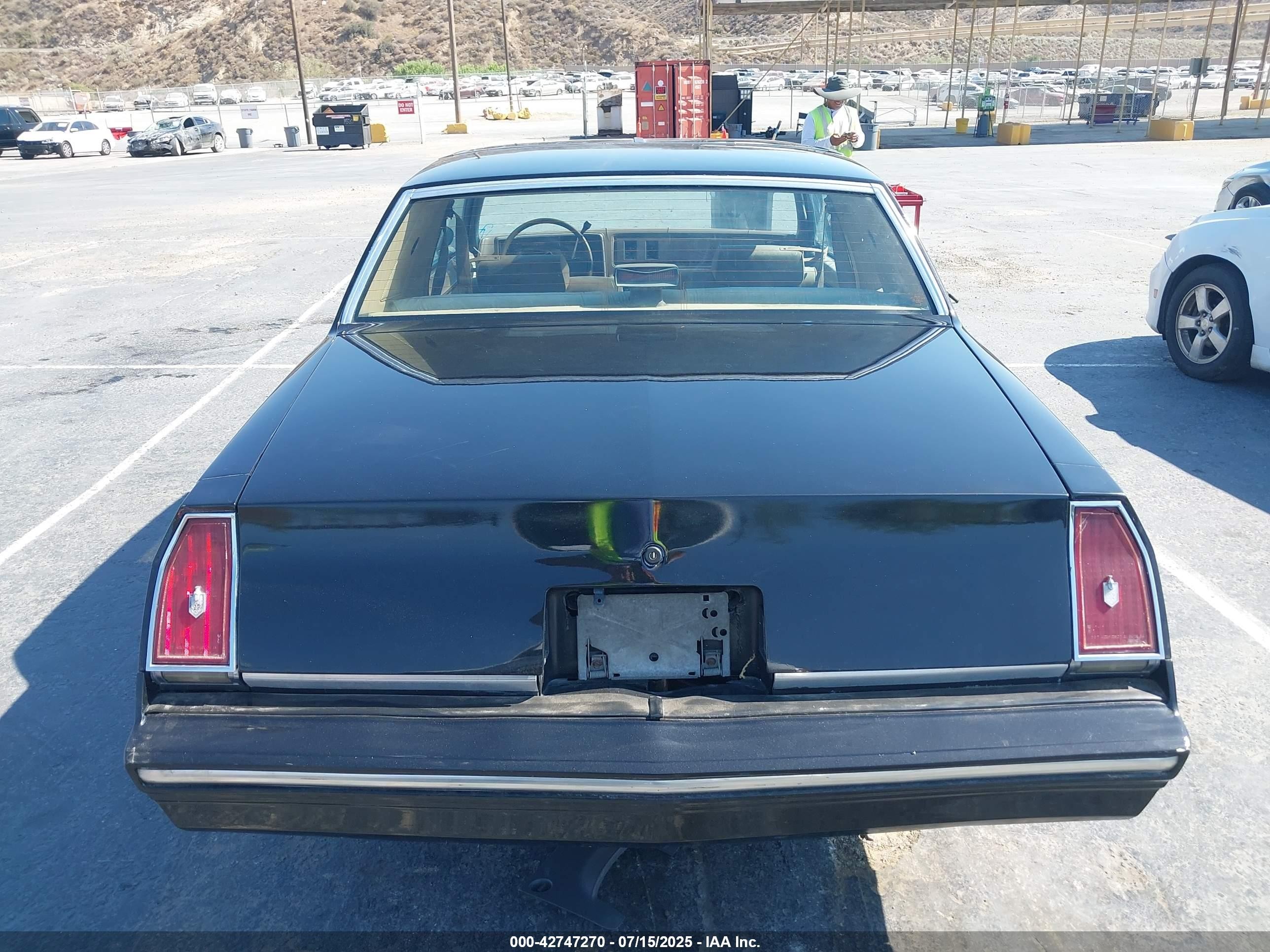 1986 Chevrolet Monte Carlo   Black vin: 1G1GZ37H7GR117672