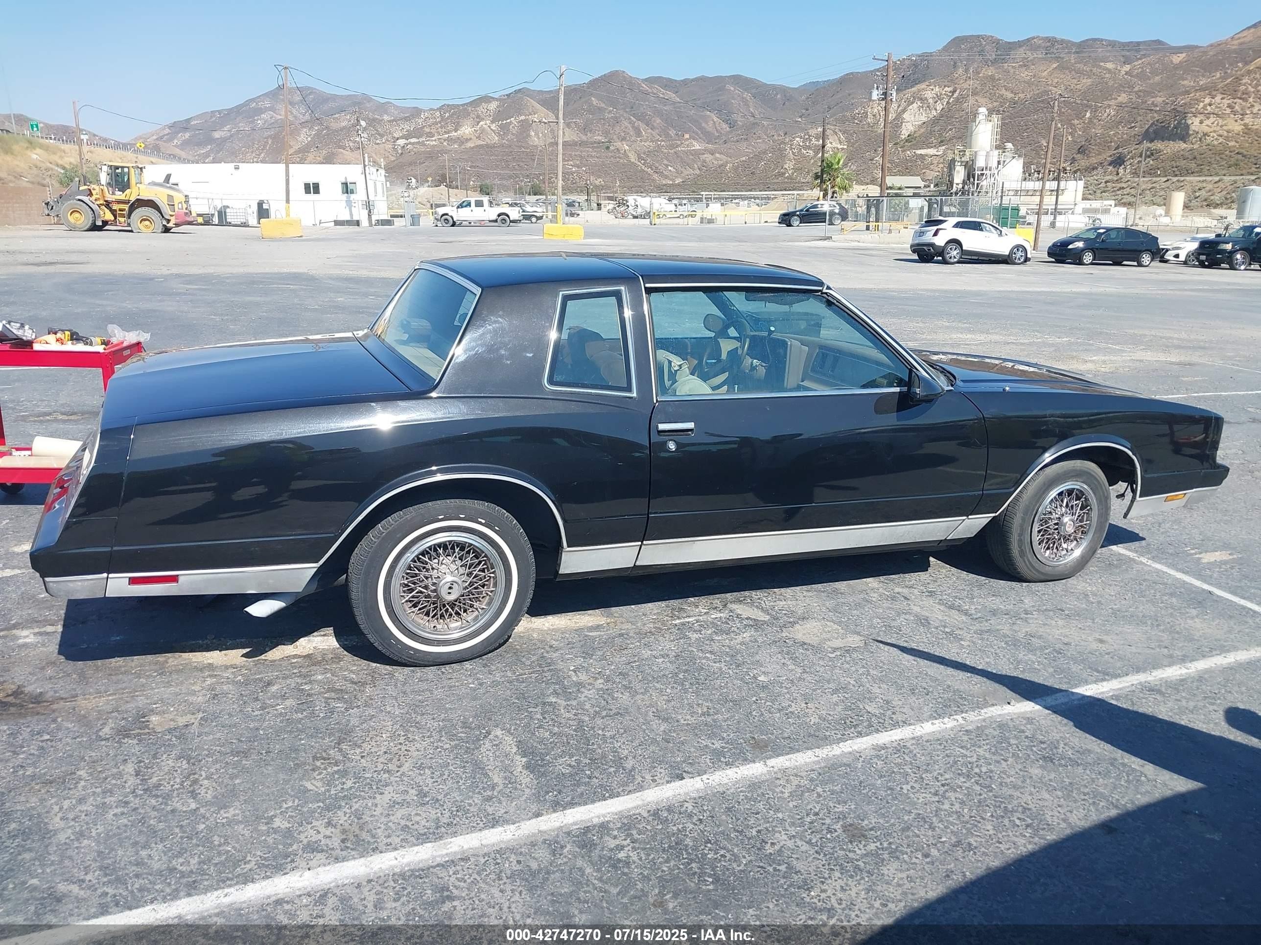 1986 Chevrolet Monte Carlo   Black vin: 1G1GZ37H7GR117672